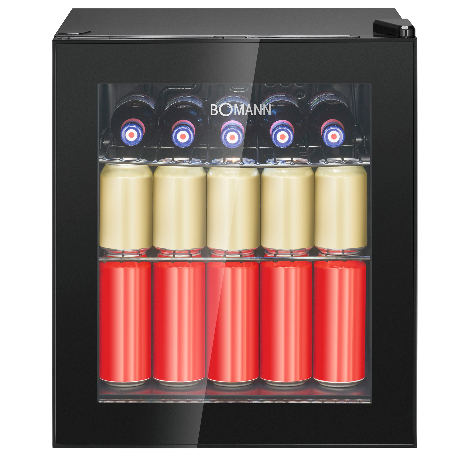 BOMANN Glastürkühlschrank KSG 7291 - schwarz - E