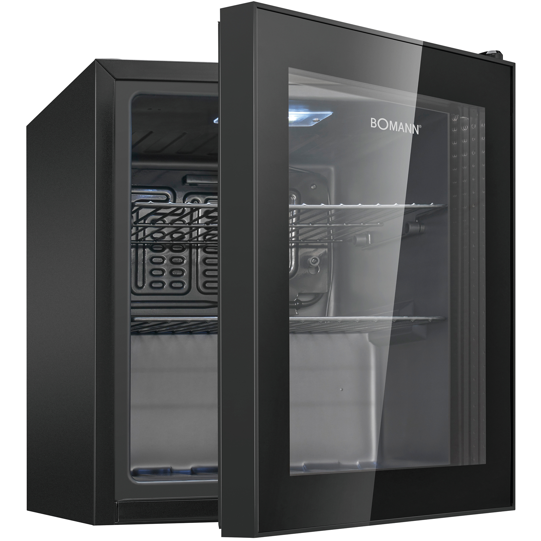 BOMANN Glastürkühlschrank KSG 7291 - schwarz - E