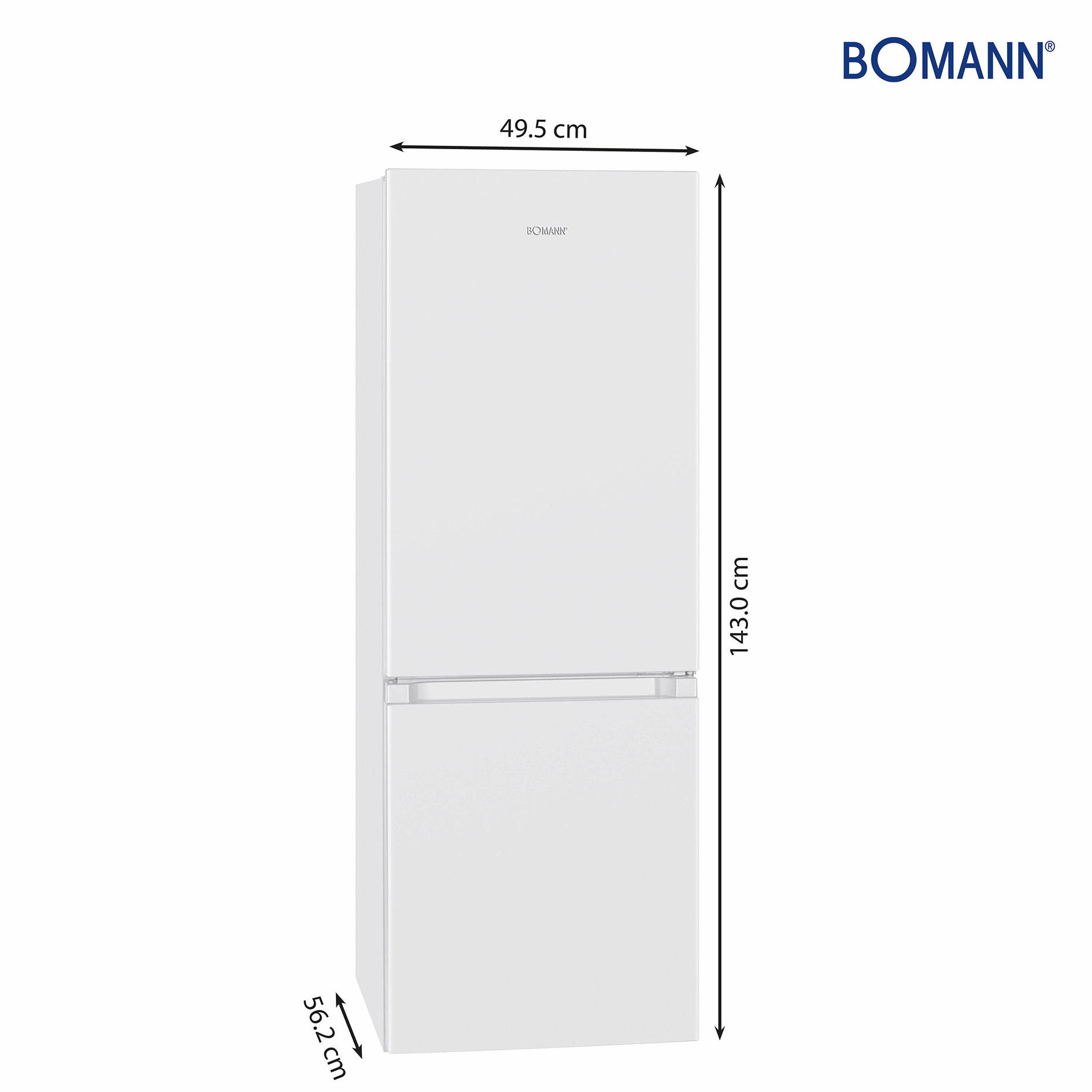 BOMANN Kühl-Gefrierkombination KG 320.2 - weiß - E