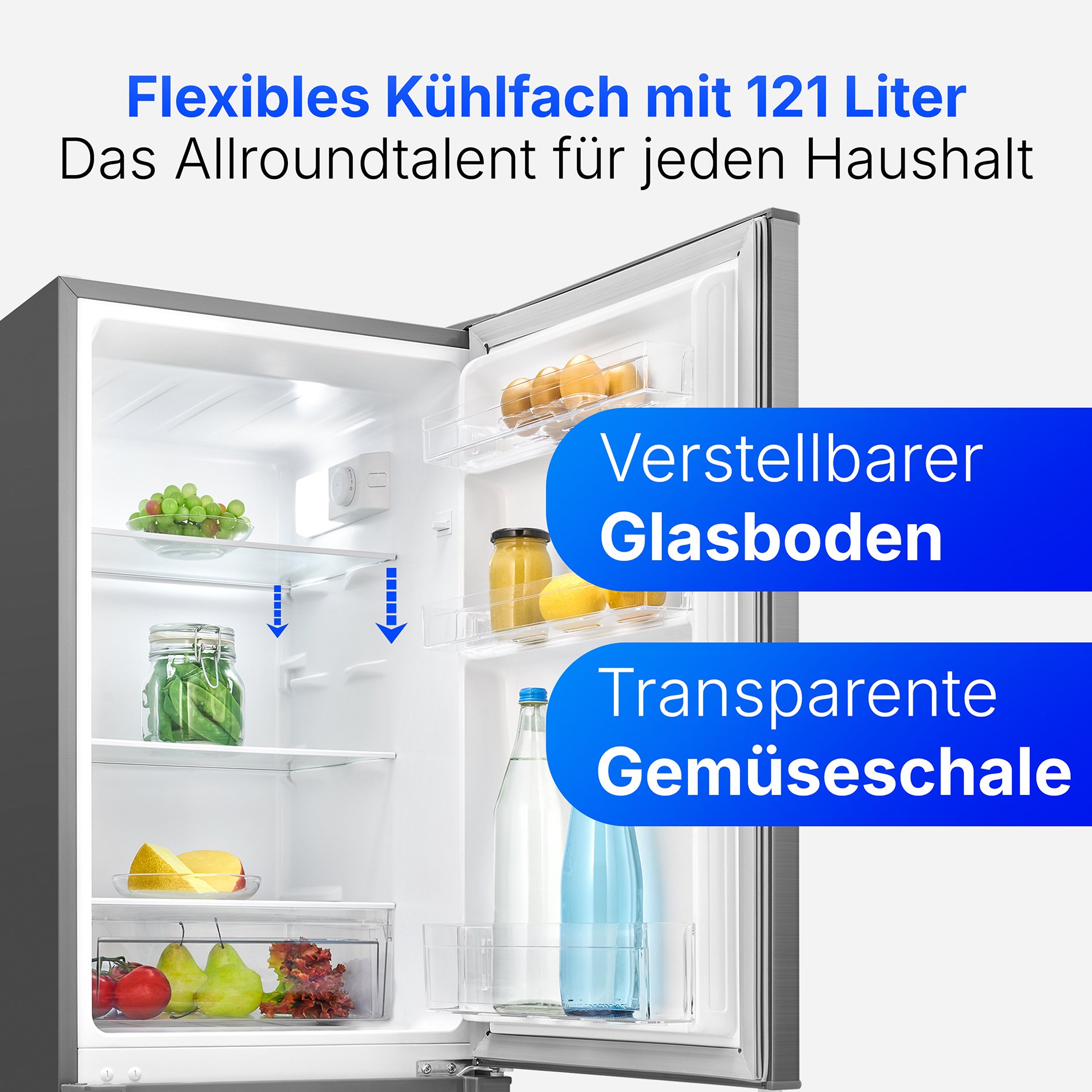 BOMANN Kühl-Gefrierkombination KG 7359 - Edelstahloptik - C