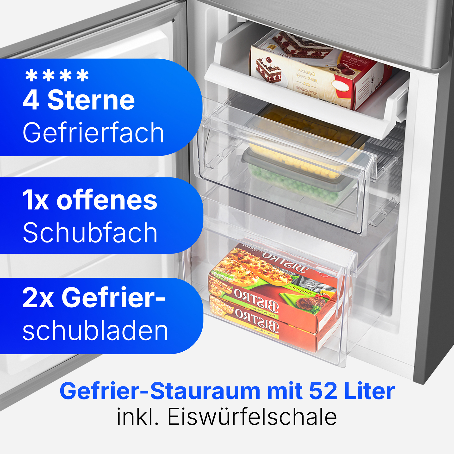 BOMANN Kühl-Gefrierkombination KG 7359 - Edelstahloptik - C