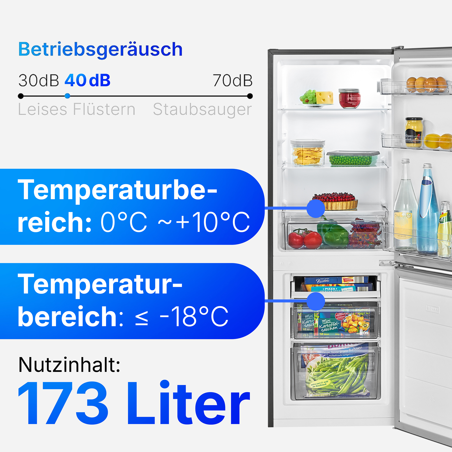 BOMANN Kühl-Gefrierkombination KG 7359 - Edelstahloptik - C
