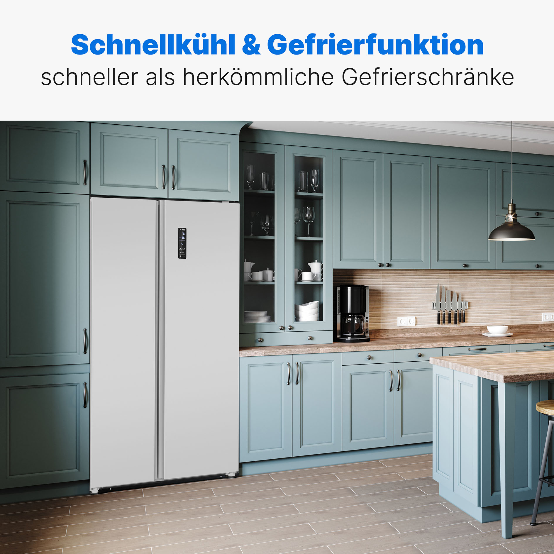 BOMANN Side by Side Kühl-/Gefrierkombination SBS 7344 - weiß - E