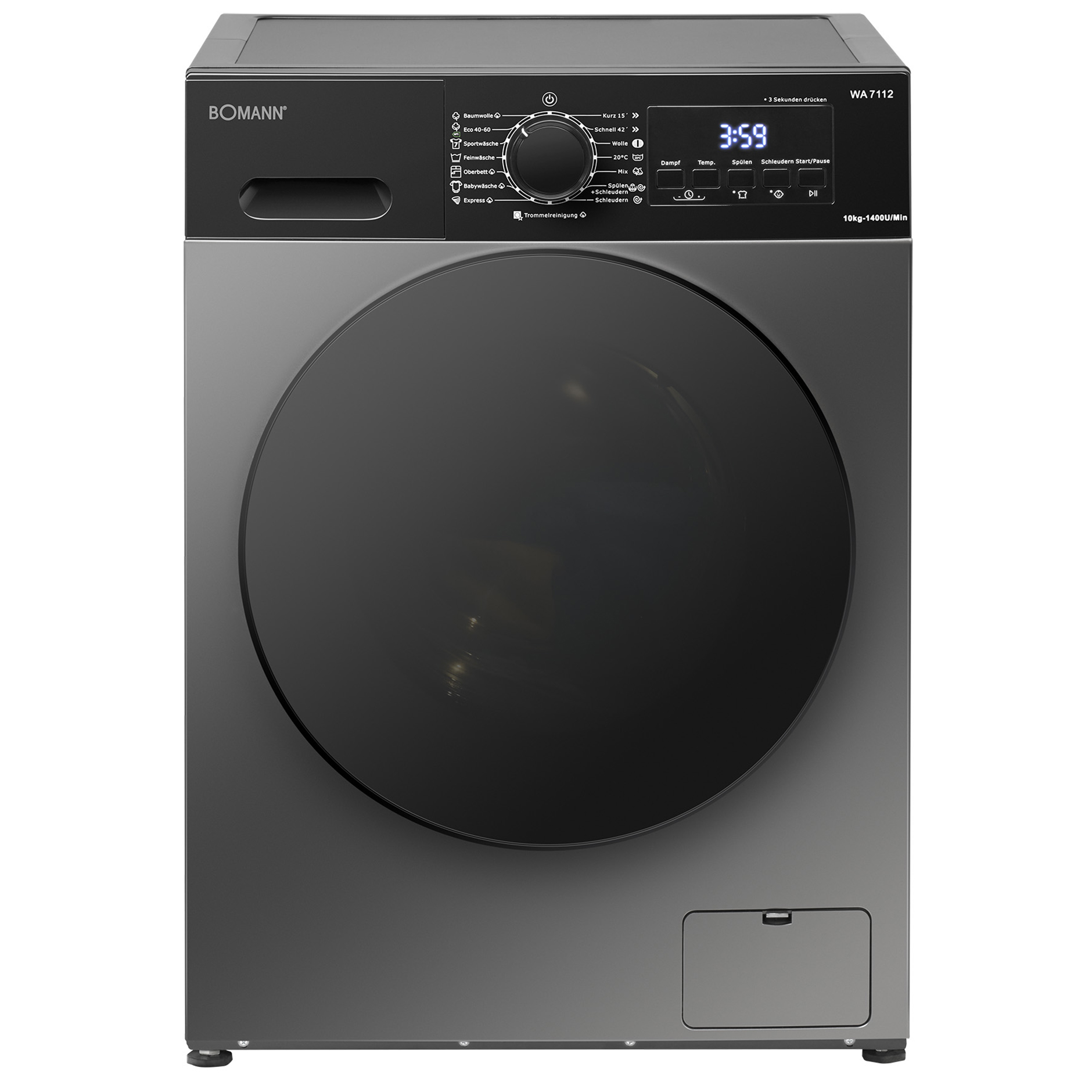 BOMANN Waschmaschine WA 7112 - titan - 10 kg - A