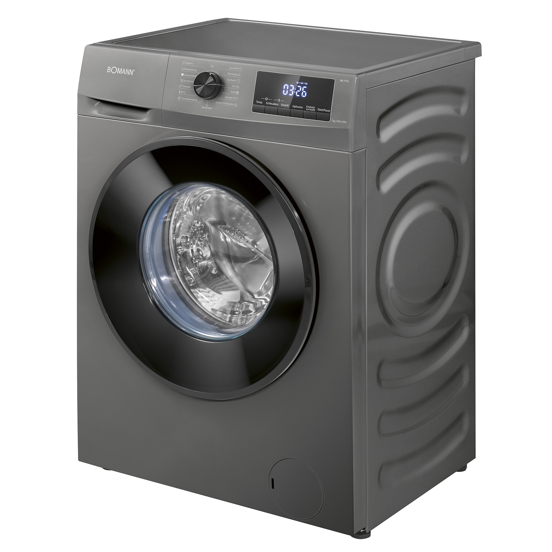 BOMANN Waschmaschine WA 7175 - schwarz - 7 kg - A