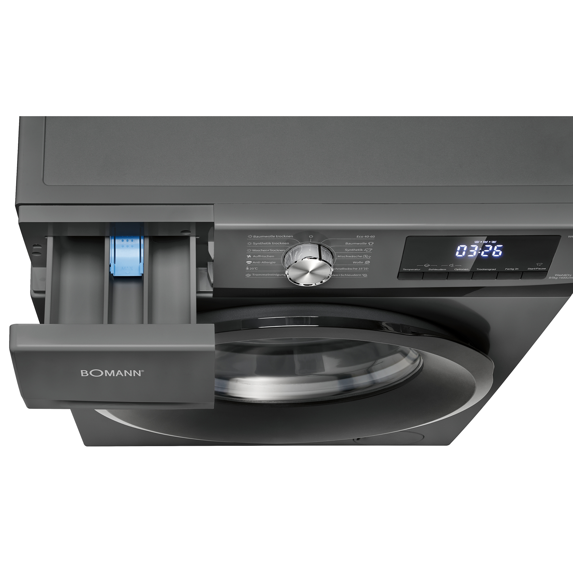 BOMANN Waschtrockner WAT 7186 - titan schwarz - 8 kg - D