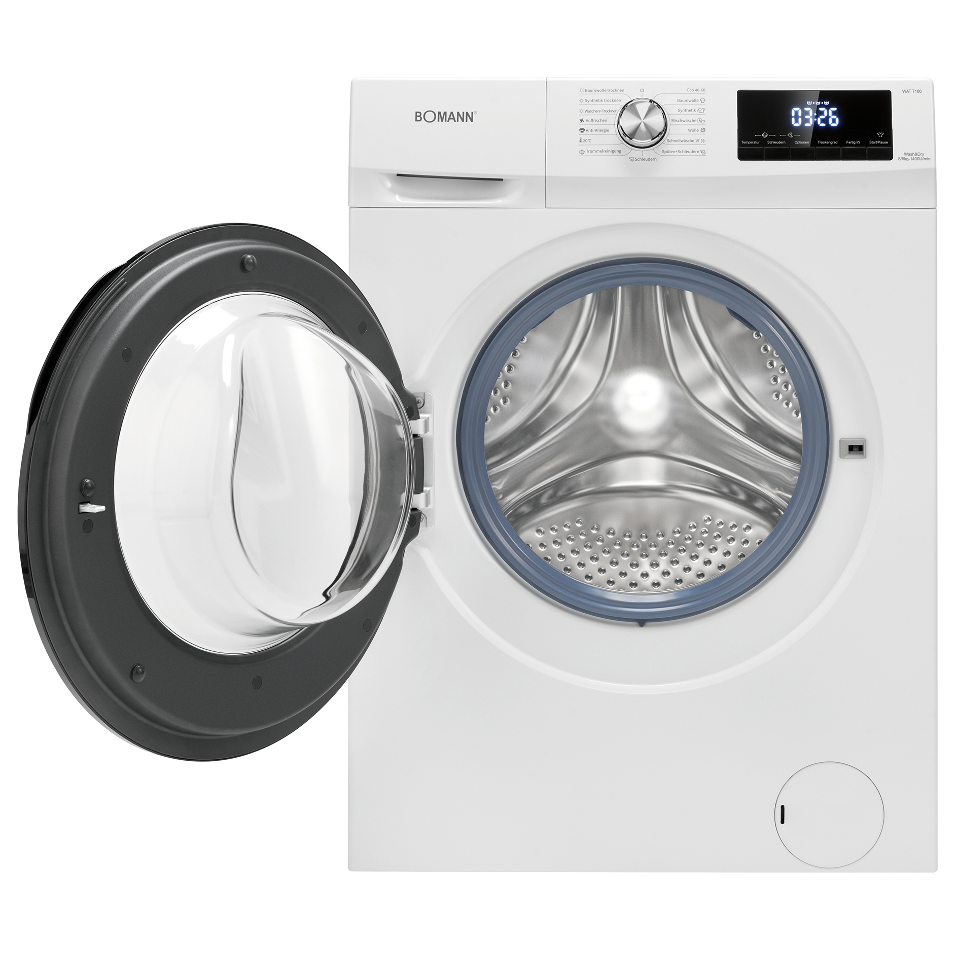 BOMANN Waschtrockner WAT 7186 - weiß - 8 kg - D