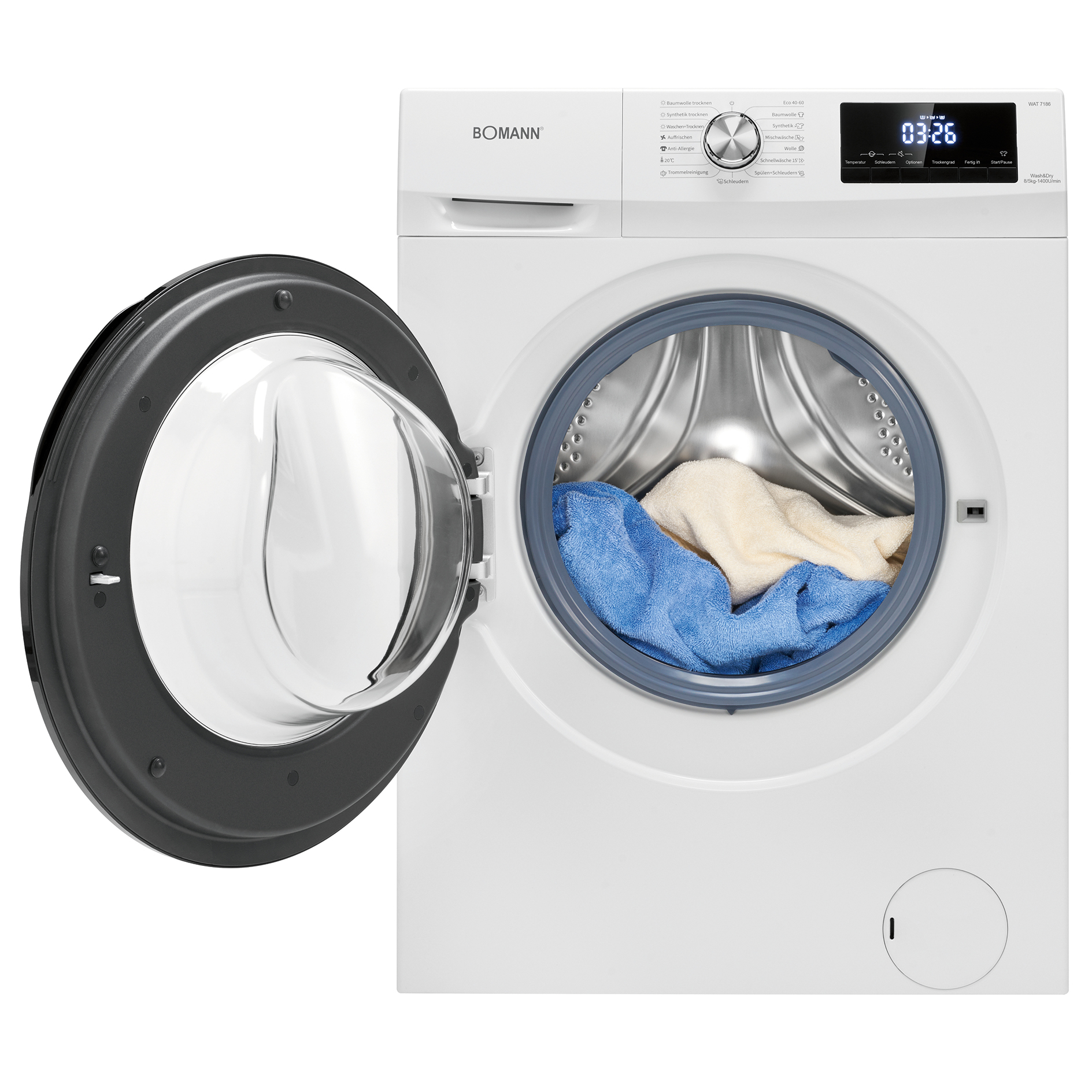 BOMANN Waschtrockner WAT 7186 - weiß - 8 kg - D
