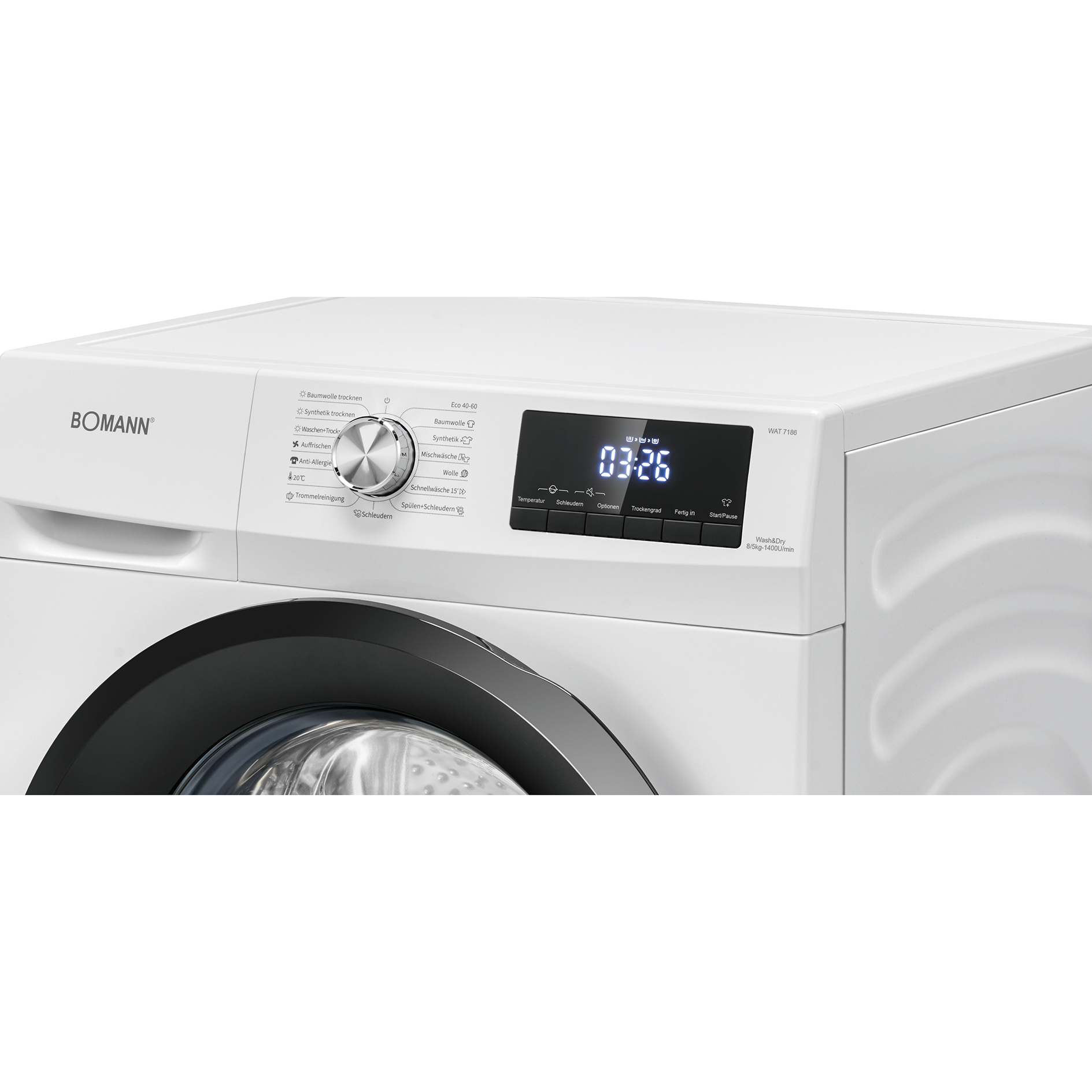 BOMANN Waschtrockner WAT 7186 - weiß - 8 kg - D
