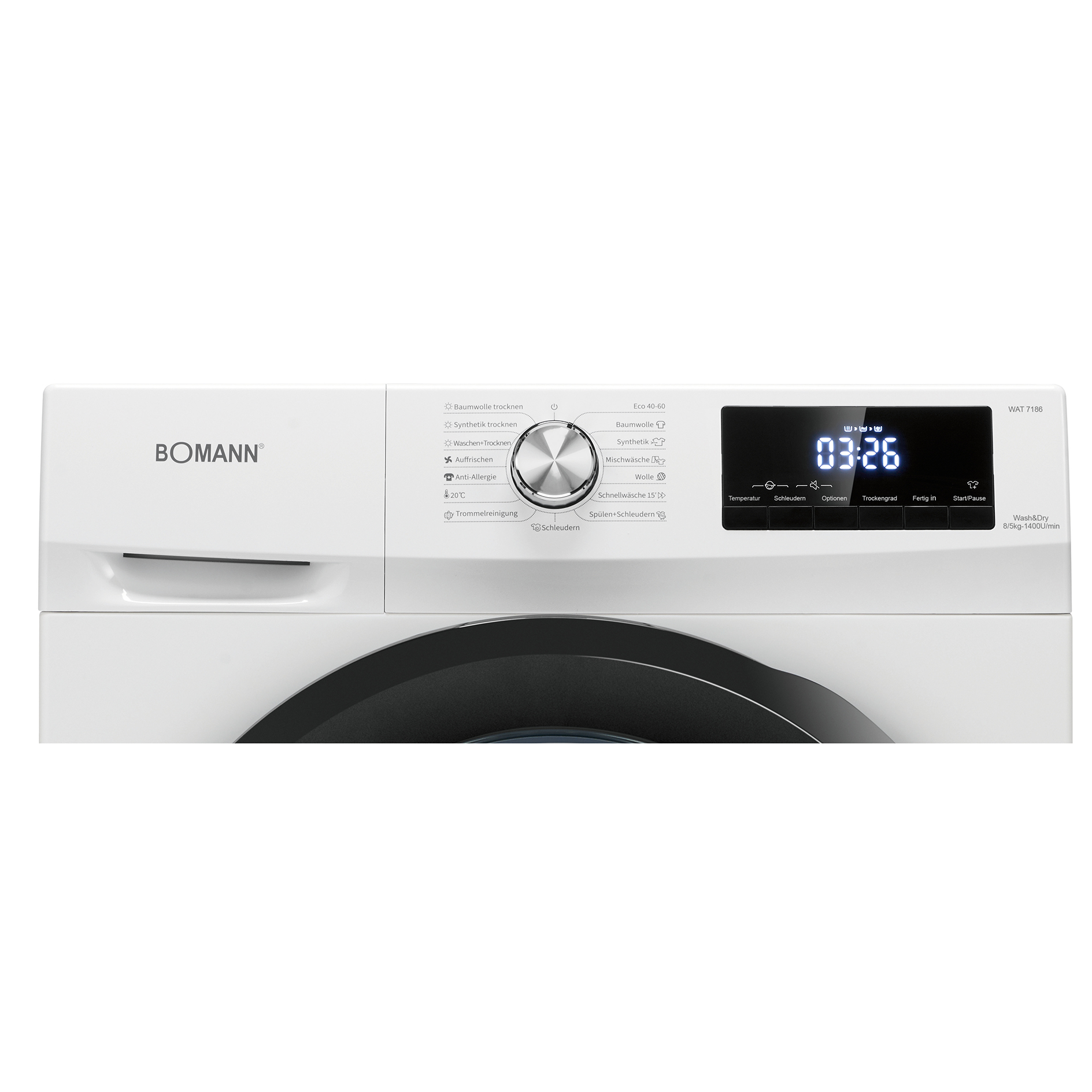 BOMANN Waschtrockner WAT 7186 - weiß - 8 kg - D