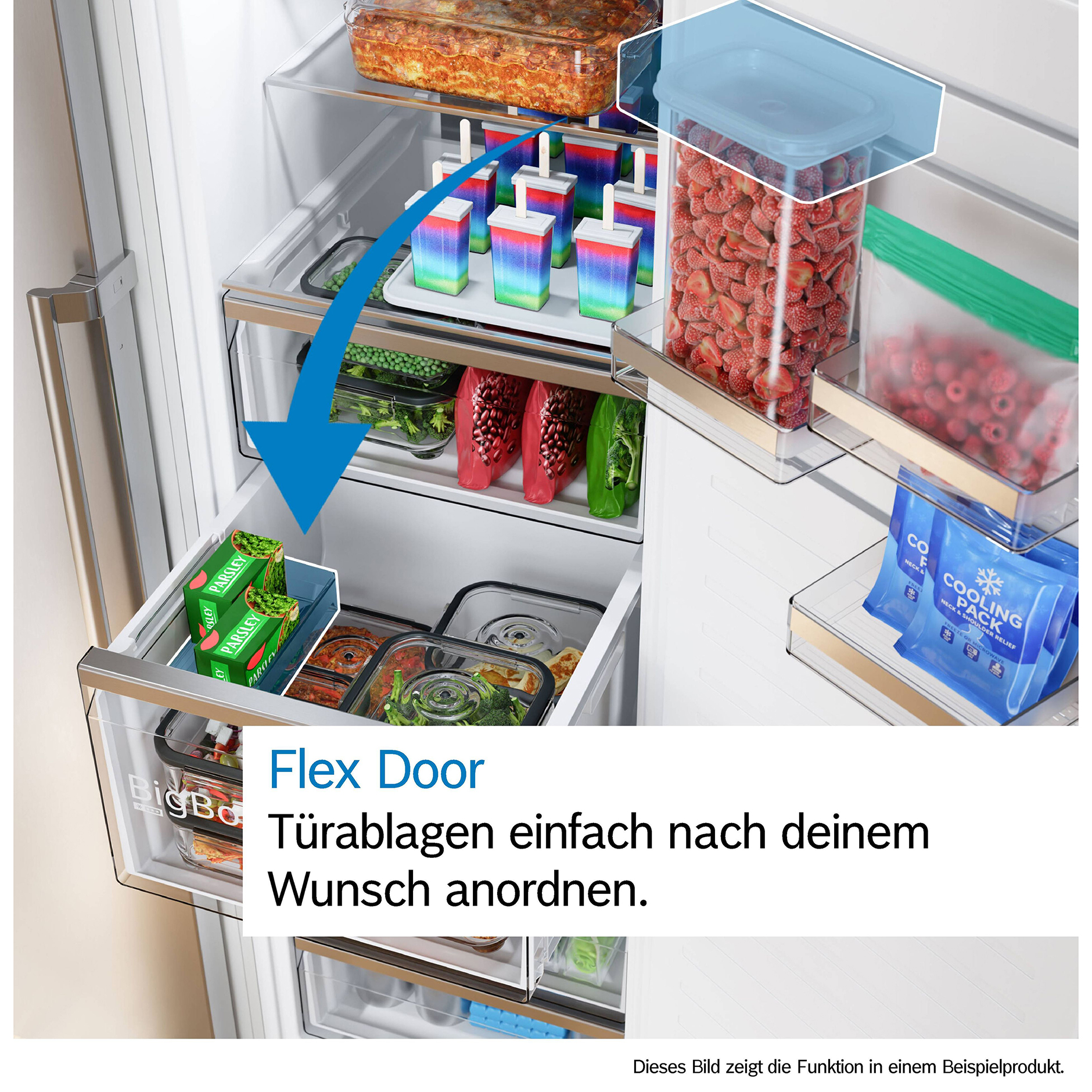 BOSCH Stand-Gefrierschrank GSN36VLDG - Metall-Optik - D