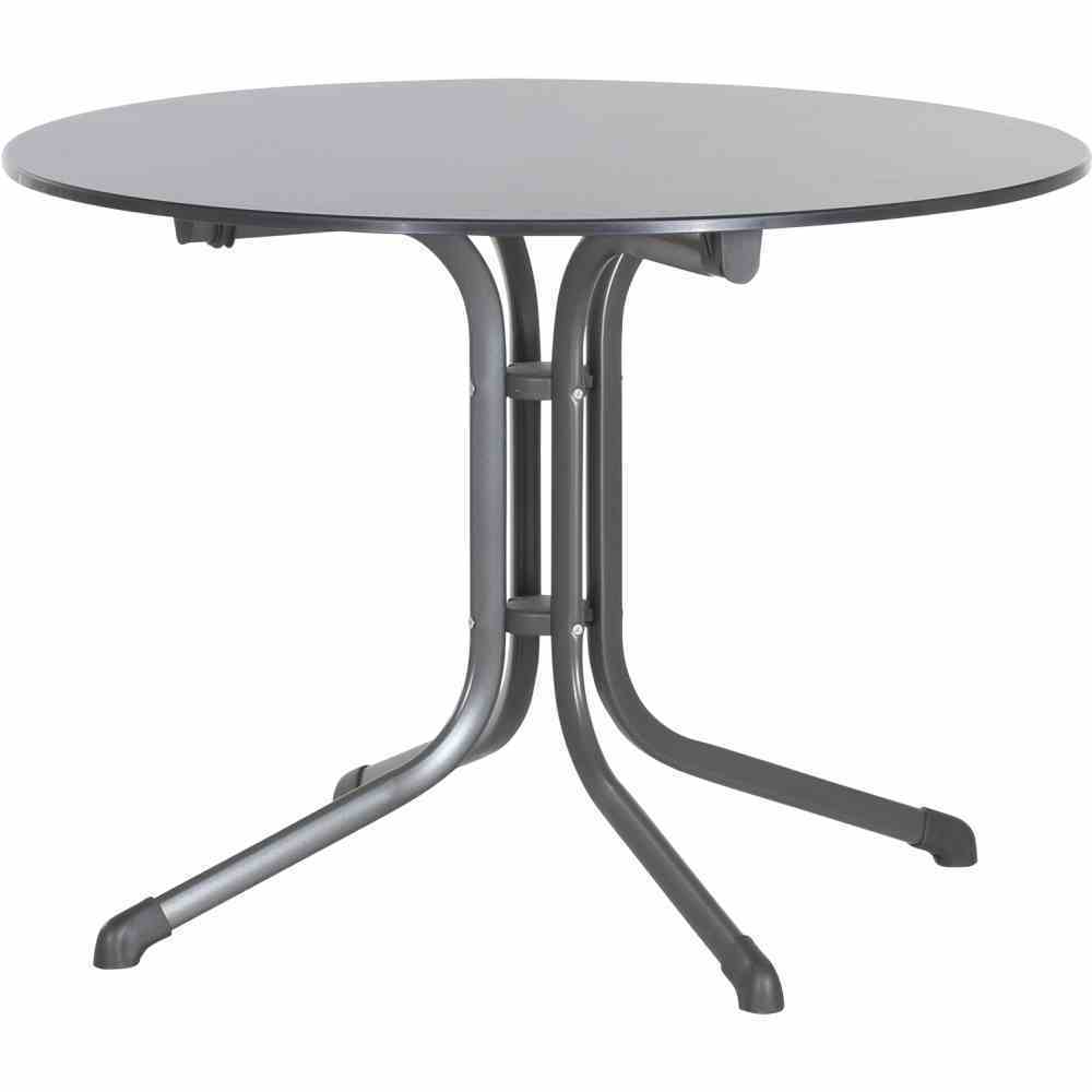 Boulevard-Klapptisch - eisengrau - Ø 100 cm