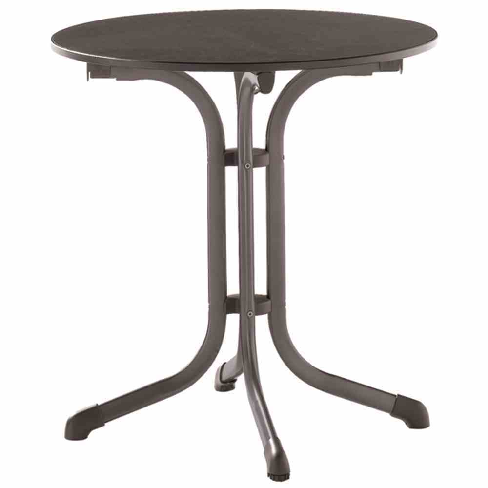 Boulevard-Klapptisch - eisengrau-anthrazit - Ø 68 cm