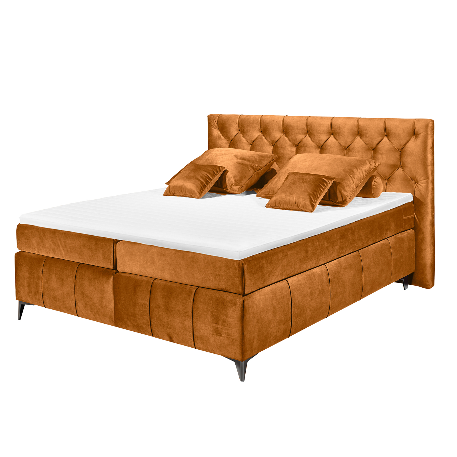  Boxspringbett - amber - Tonnentaschenfederkern - H2 - 180x200 cm