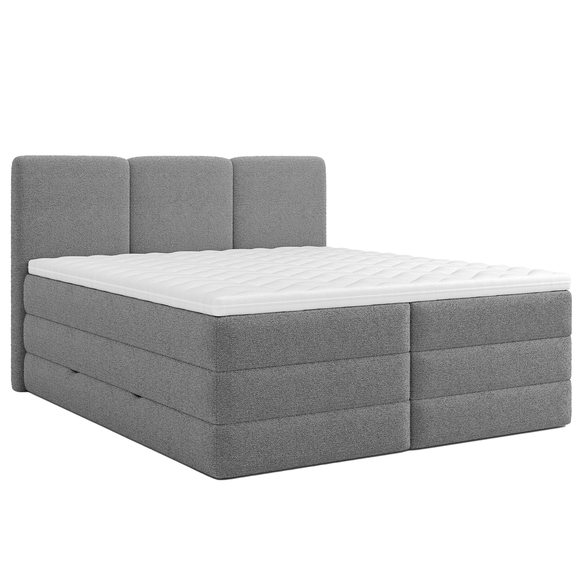 Boxspringbett - anthrazit - H2/H3 - inklusive Topper - 180x200 cm