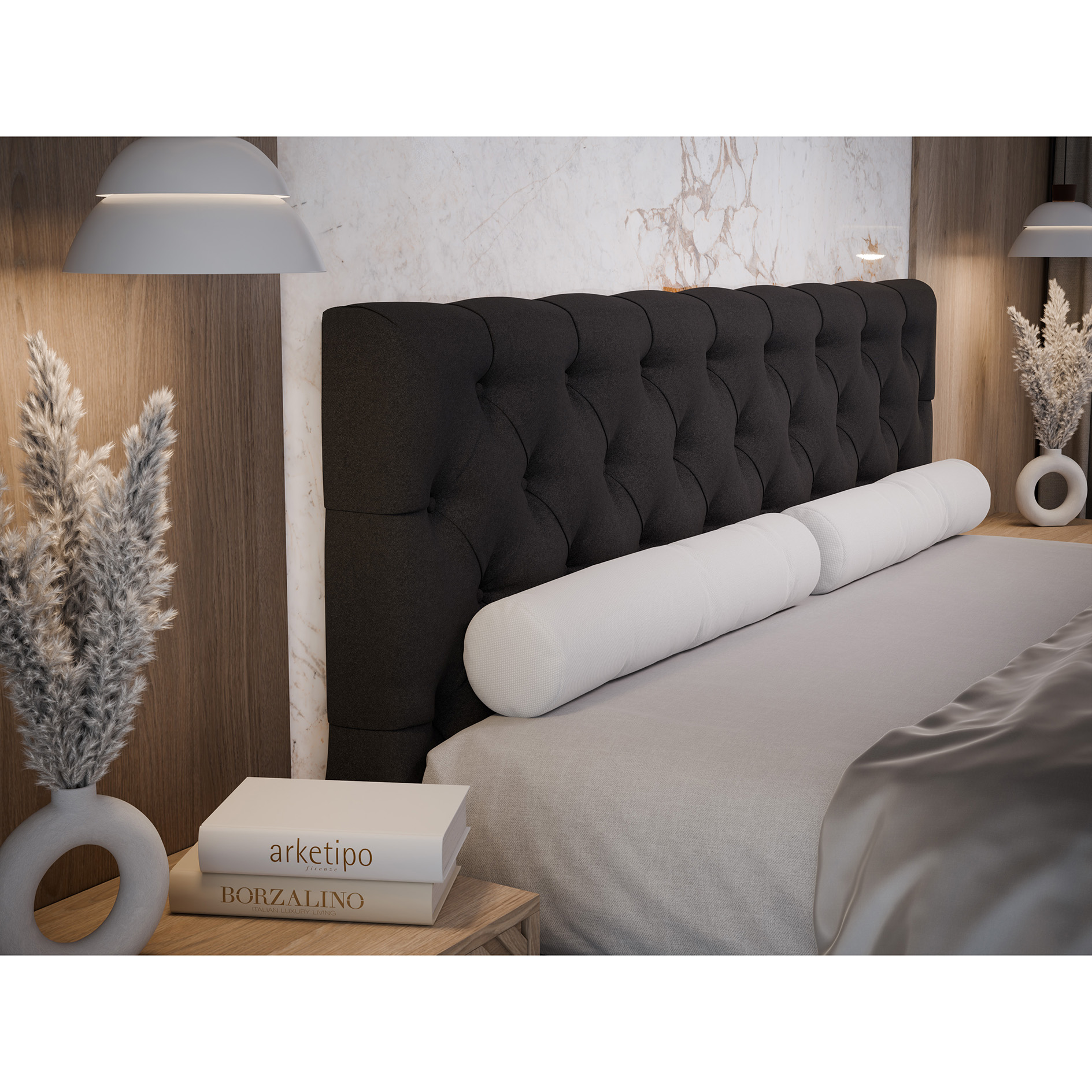 Boxspringbett - anthrazit - H3 - 180x200 cm