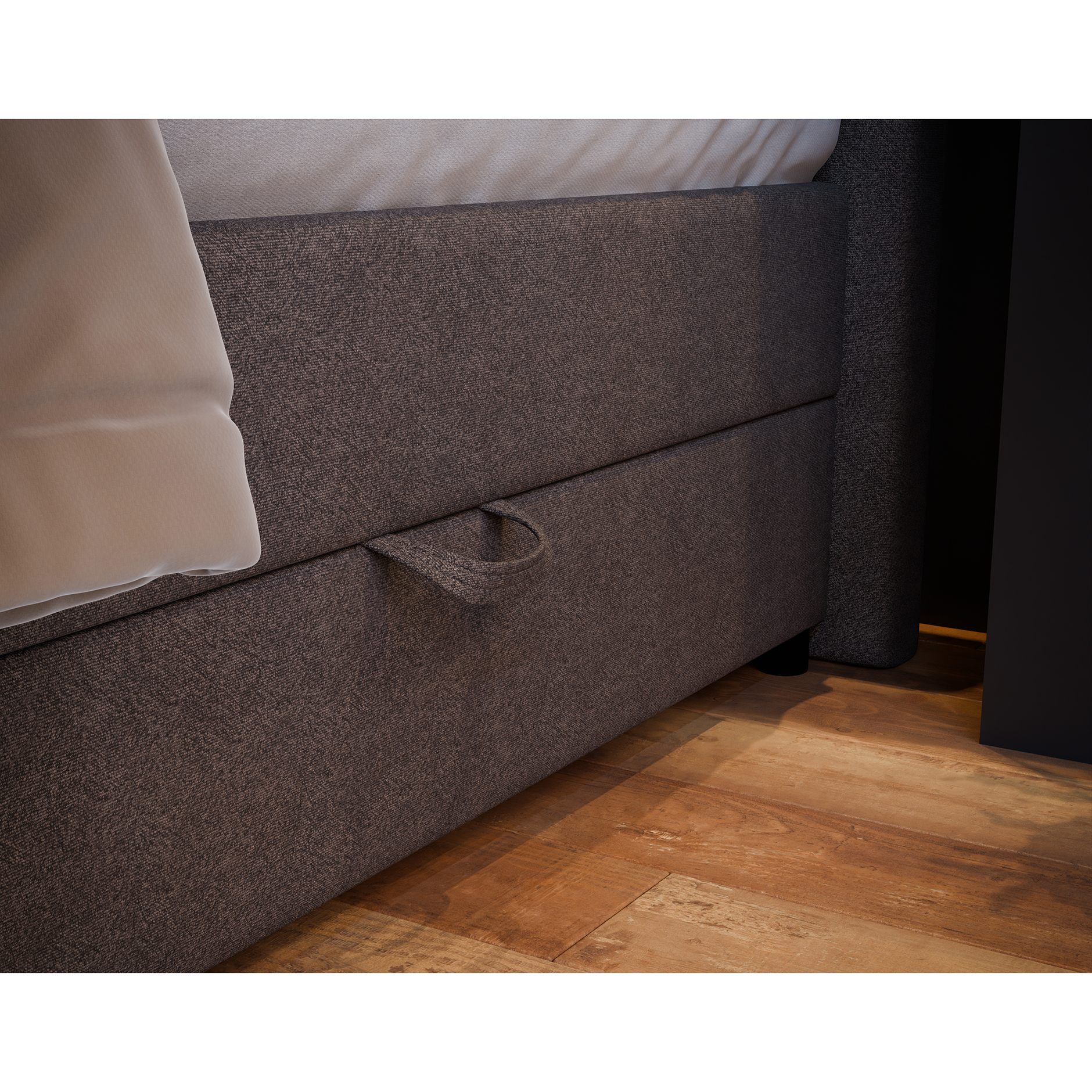 Boxspringbett - anthrazit - H3 - 180x200 cm