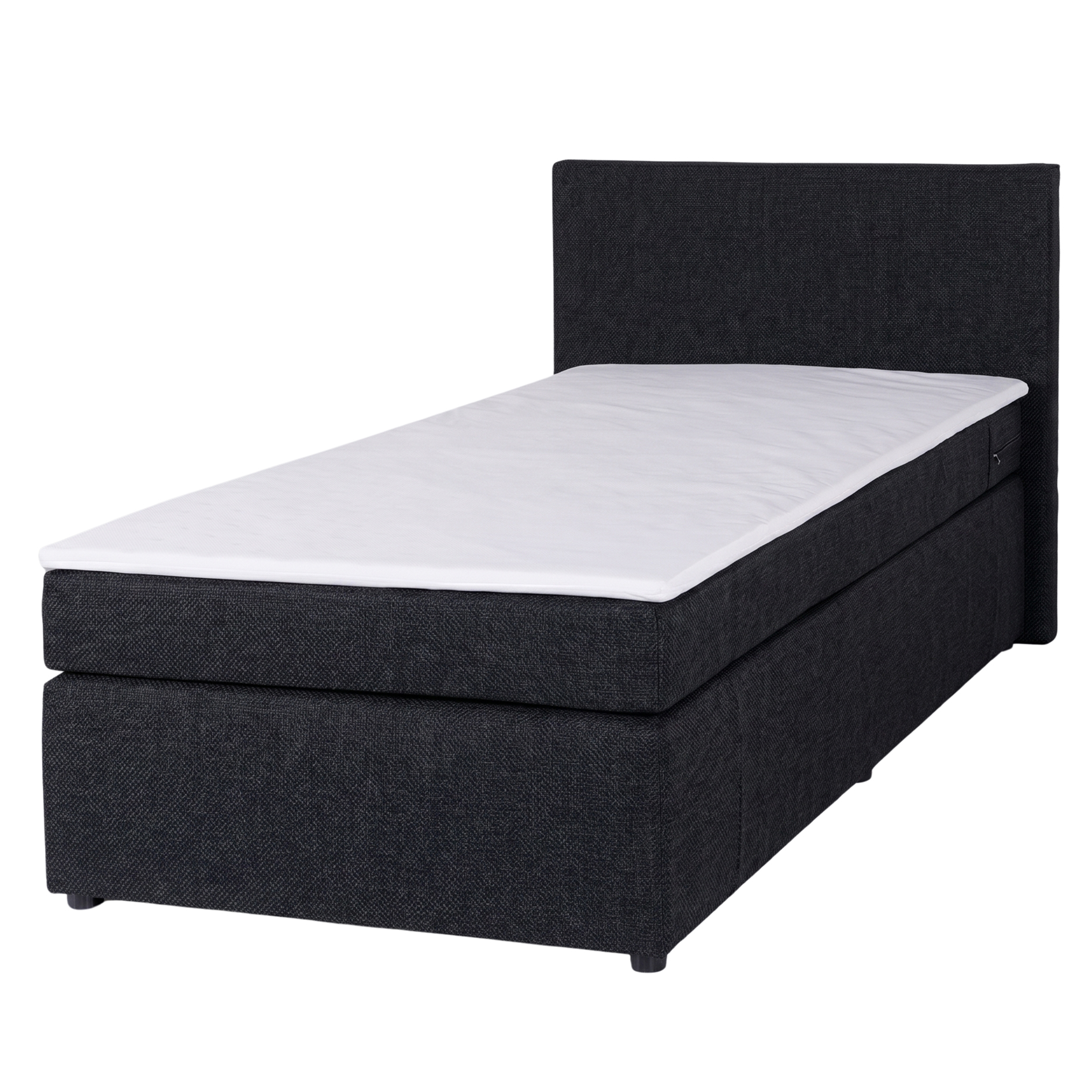 Boxspringbett - anthrazit - H3 - 90x200 cm