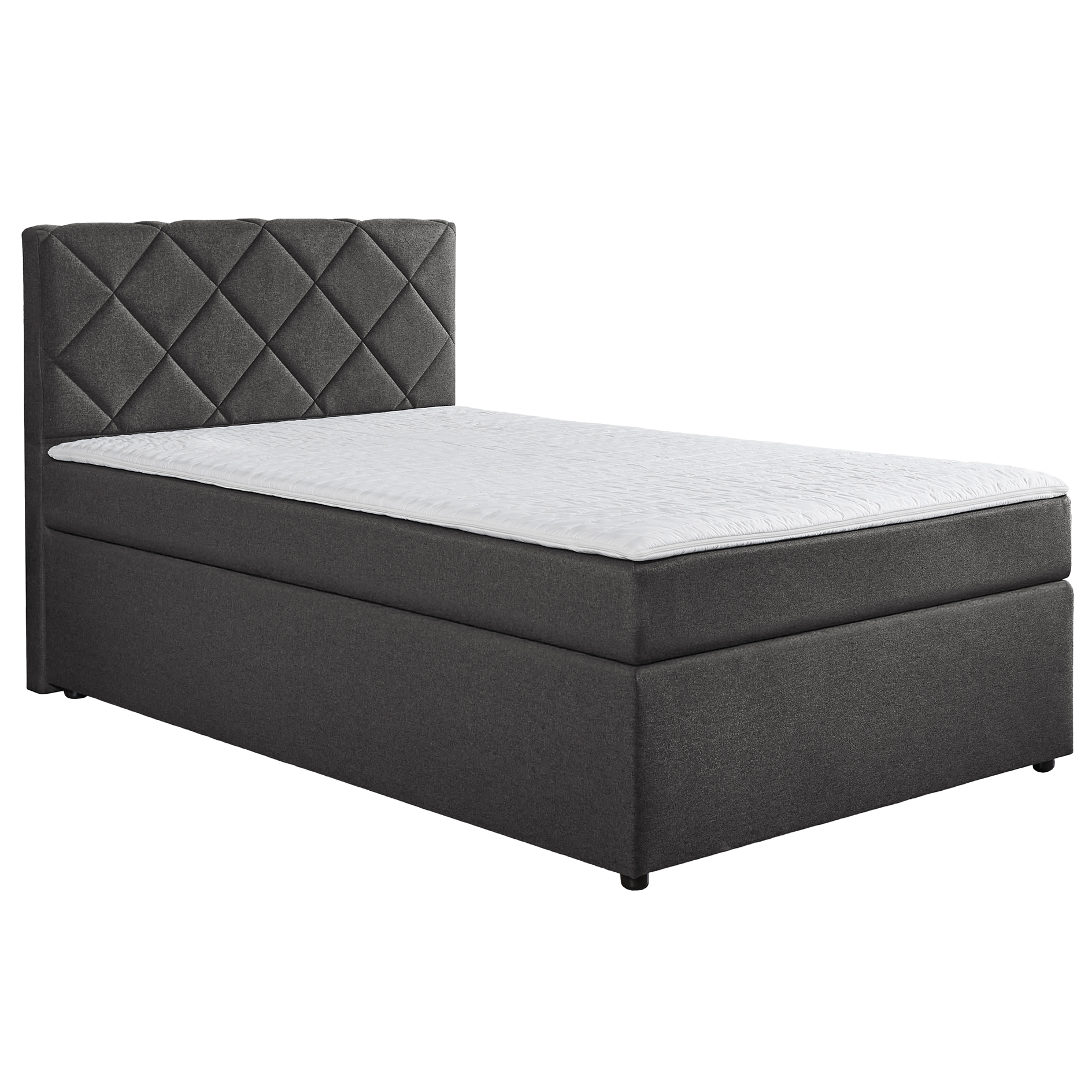 Boxspringbett - anthrazit - Universalhärtegrad - 120x200 cm