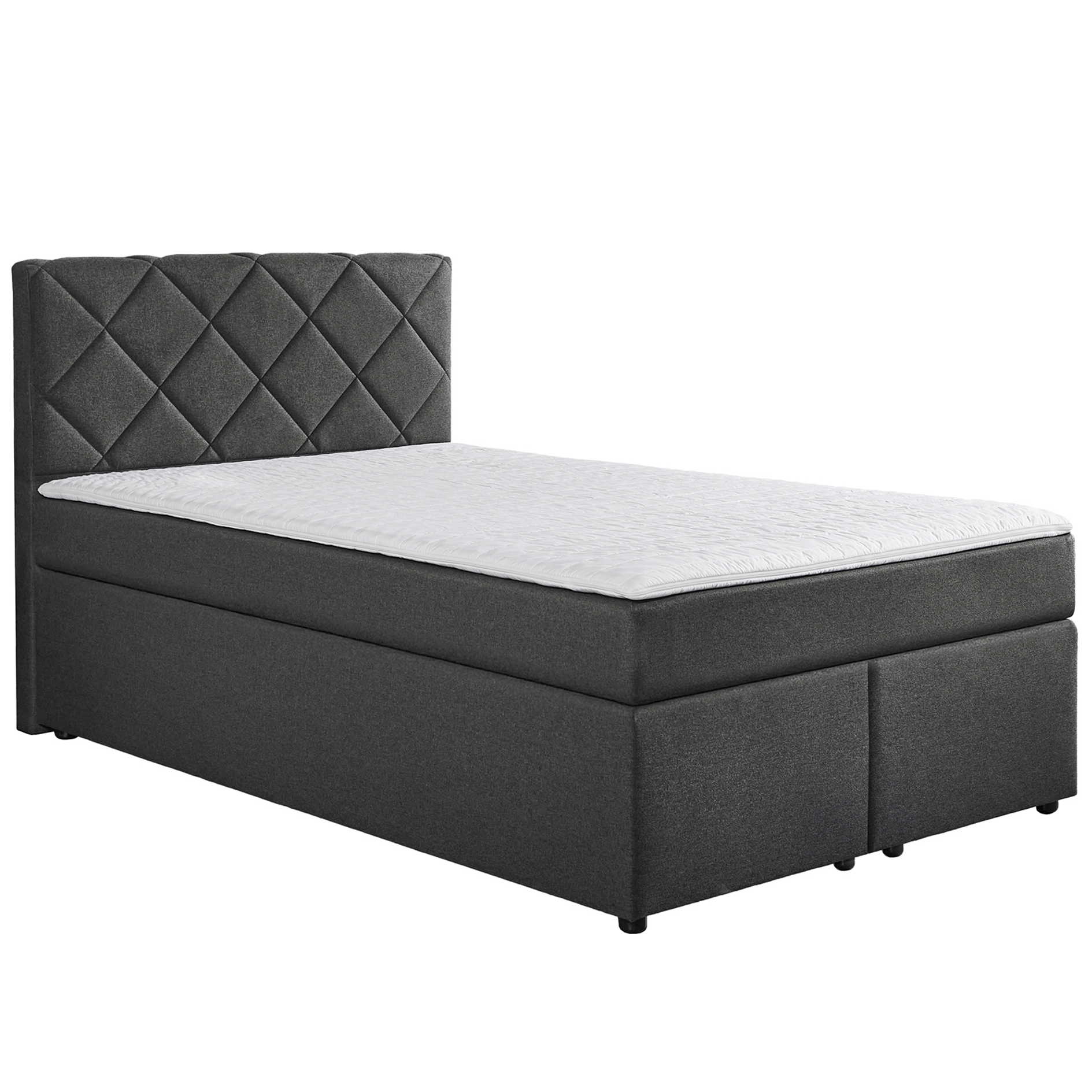 Boxspringbett - anthrazit - Universalhärtegrad - 140x200 cm