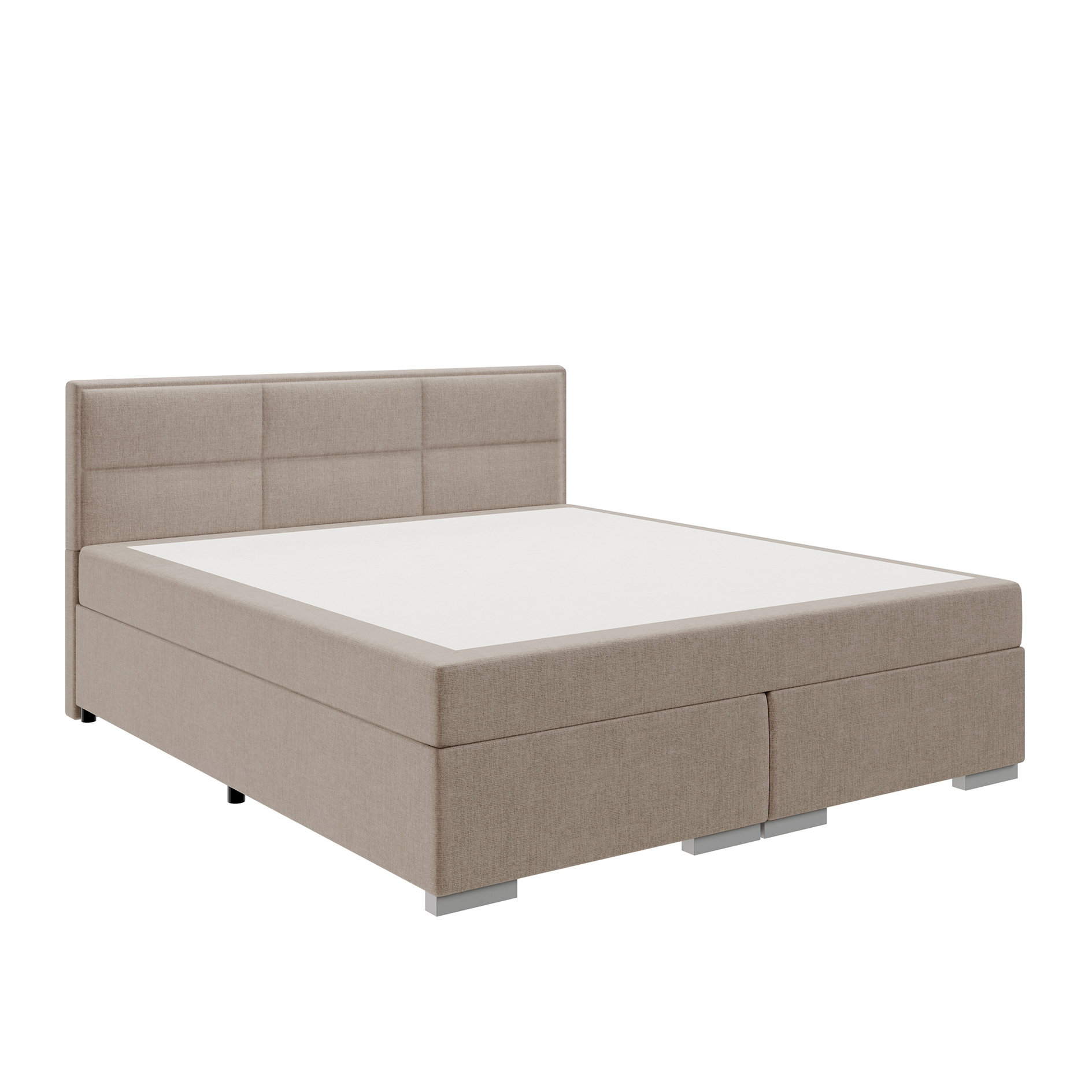 Boxspringbett - beige - H2/H3 - mit Topper - 160x200 cm
