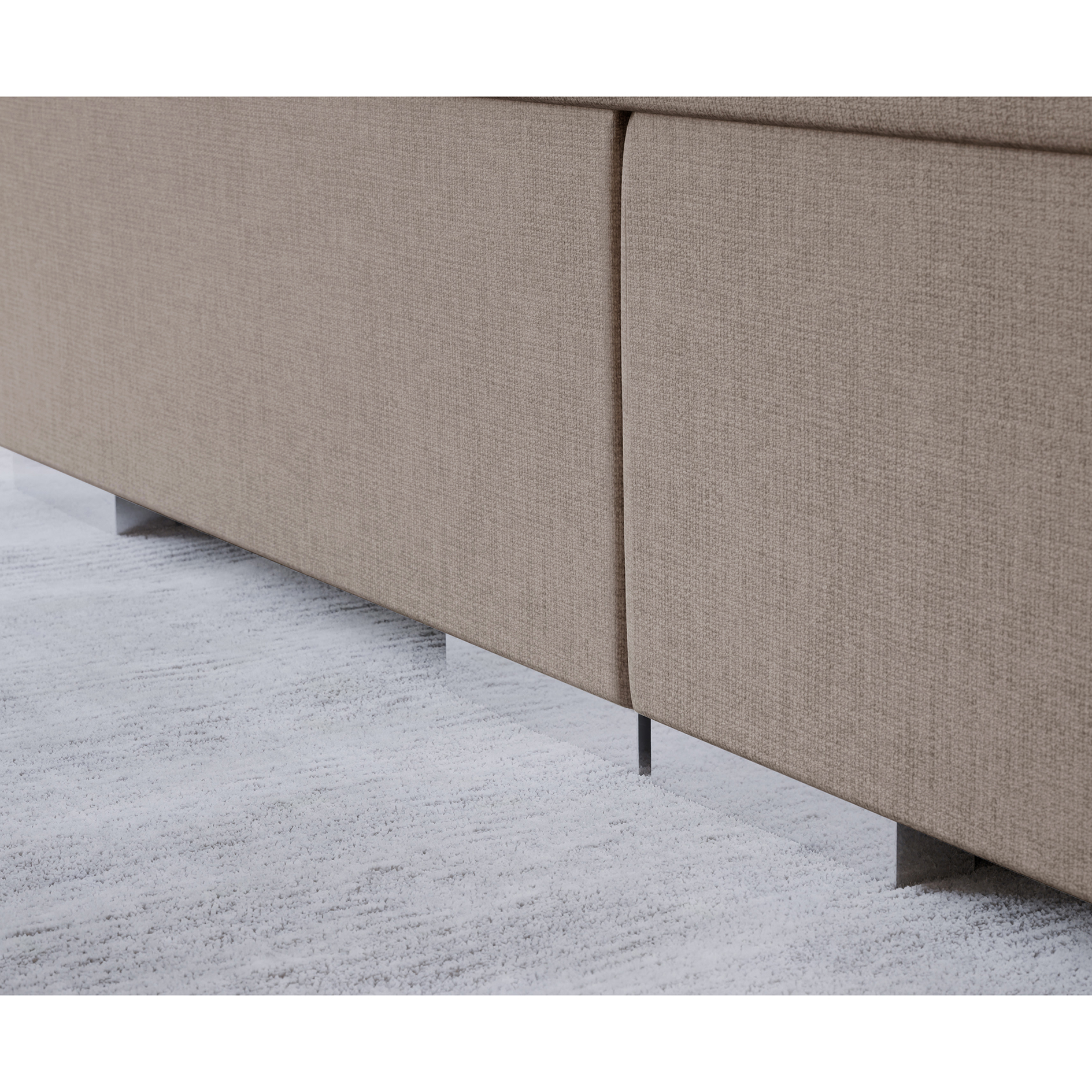 Boxspringbett - beige - H2/H3 - mit Topper - 160x200 cm