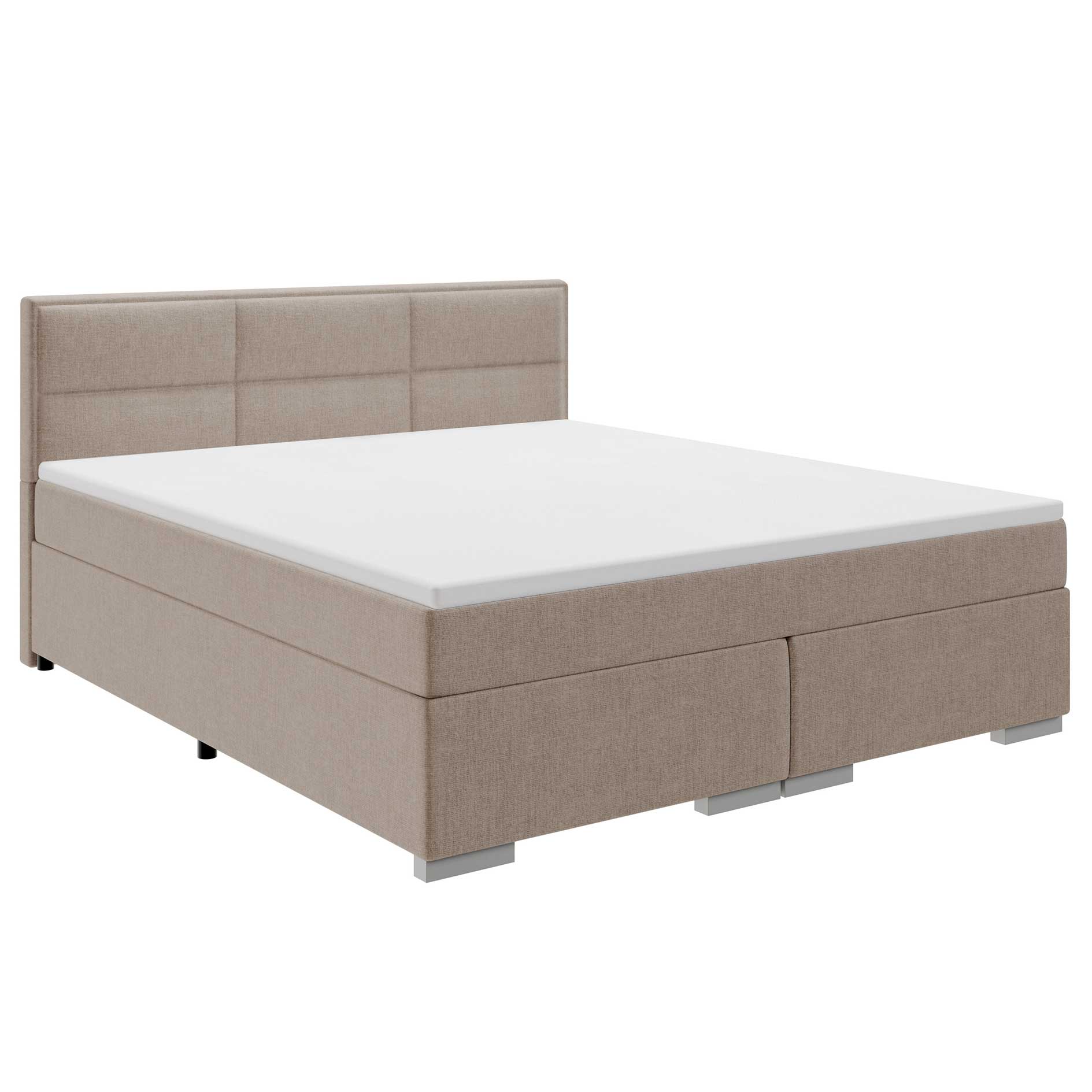 Boxspringbett - beige - H2/H3 - mit Topper - 180x200 cm