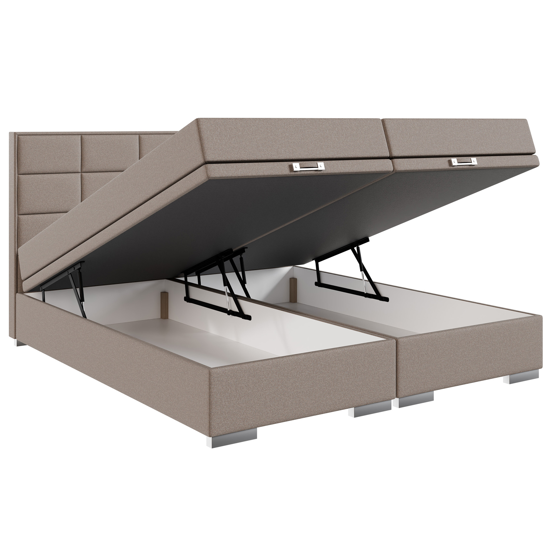 Boxspringbett - beige - H3 - 180x200 cm