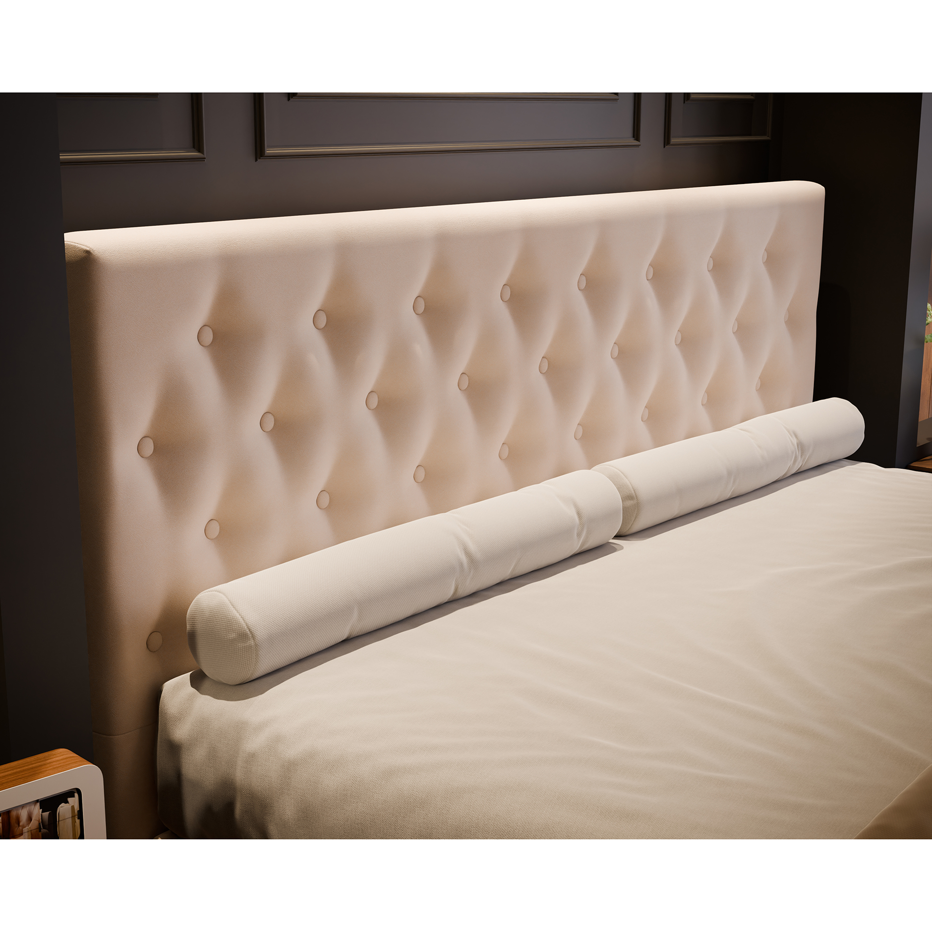 Boxspringbett - beige - H3 - 180x200 cm