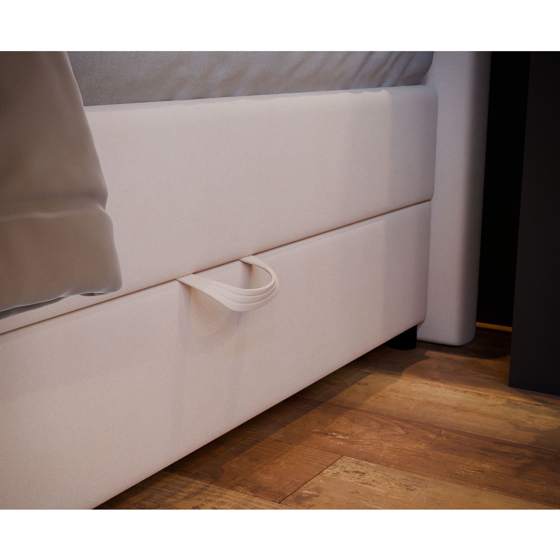 Boxspringbett - beige - H3 - 180x200 cm