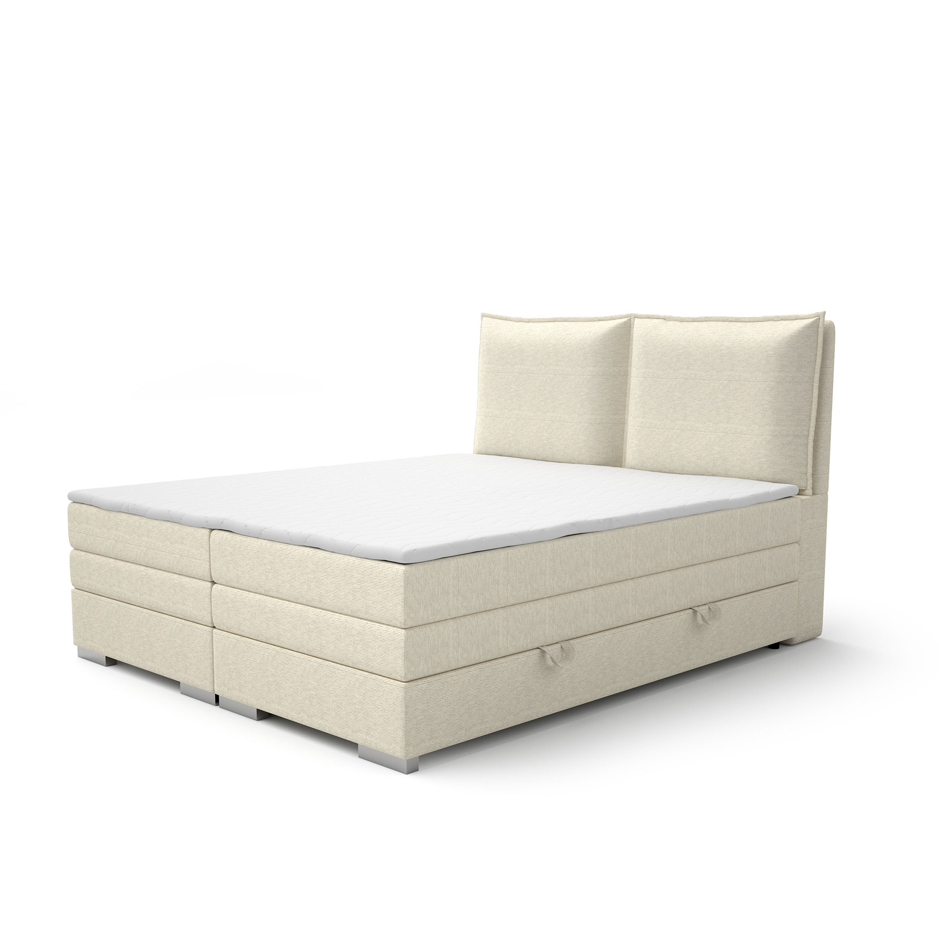 Boxspringbett - beige - H3 - 180x200 cm