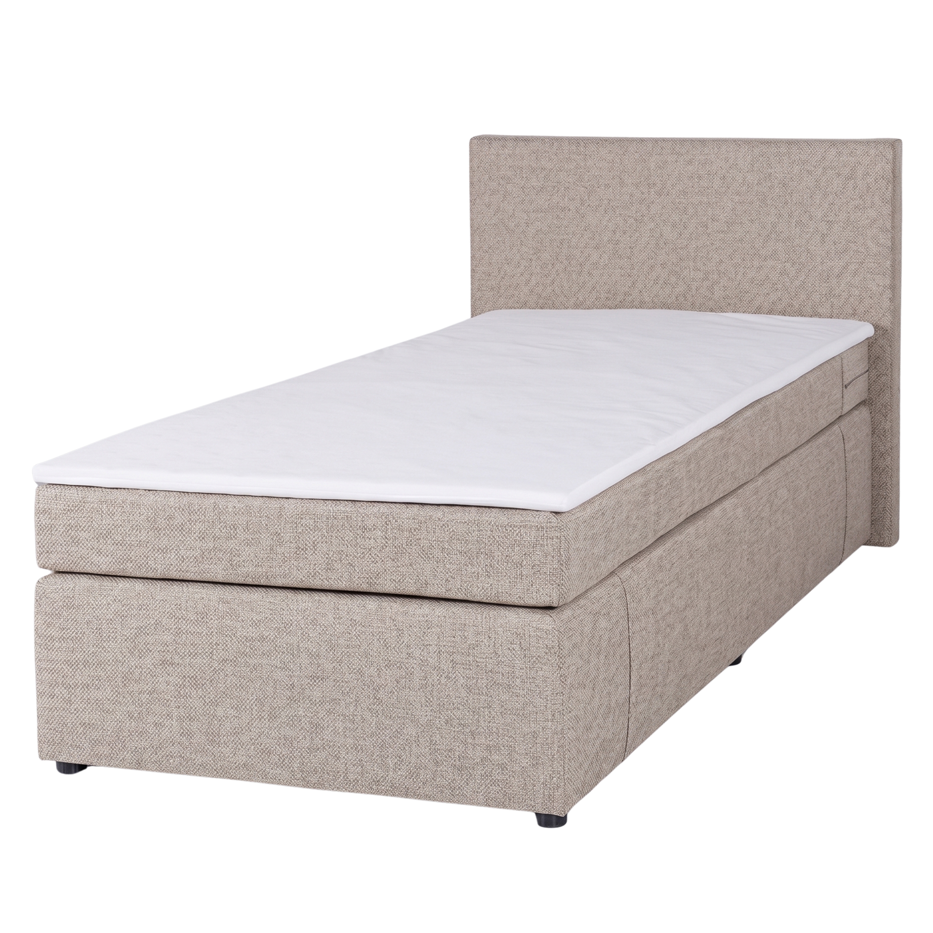 Boxspringbett - beige - H3 - 90x200 cm