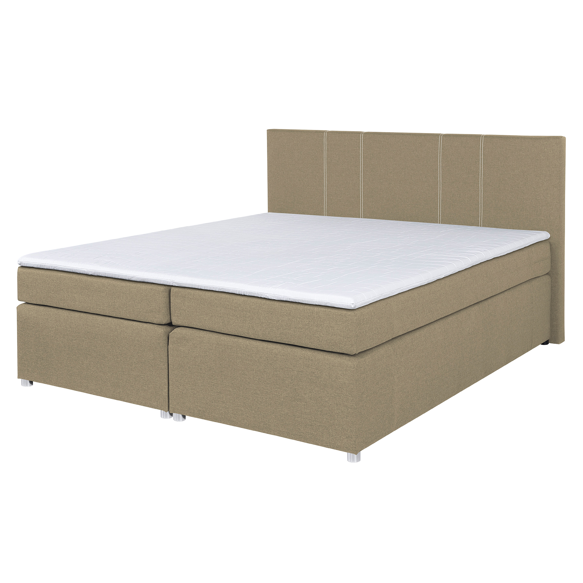Boxspringbett - beige - H3 - Bonell-Federkern - 200x200 cm