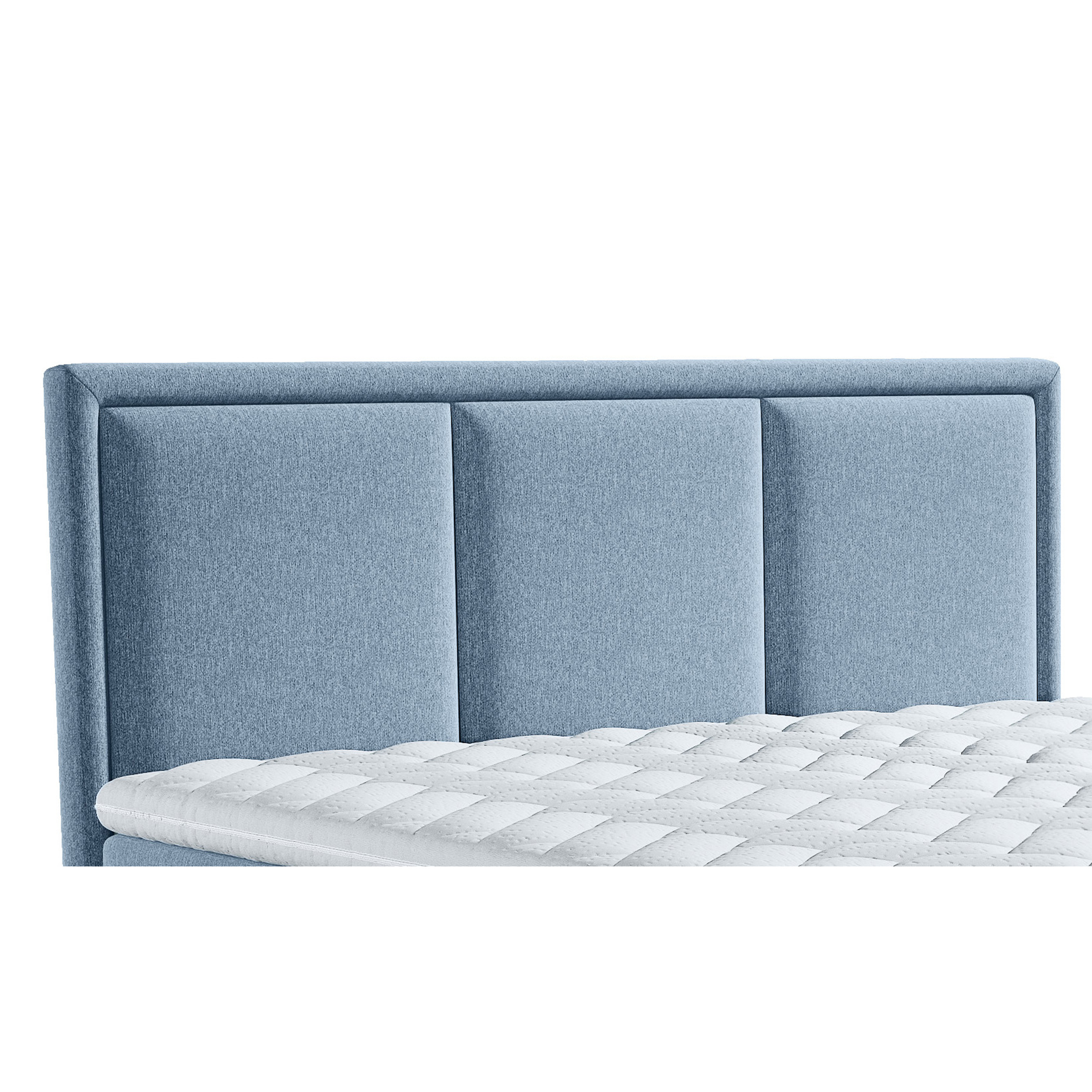 Boxspringbett - blau - H3/H4 - Bettkasten - inklusive Topper - 140 x 200 cm 