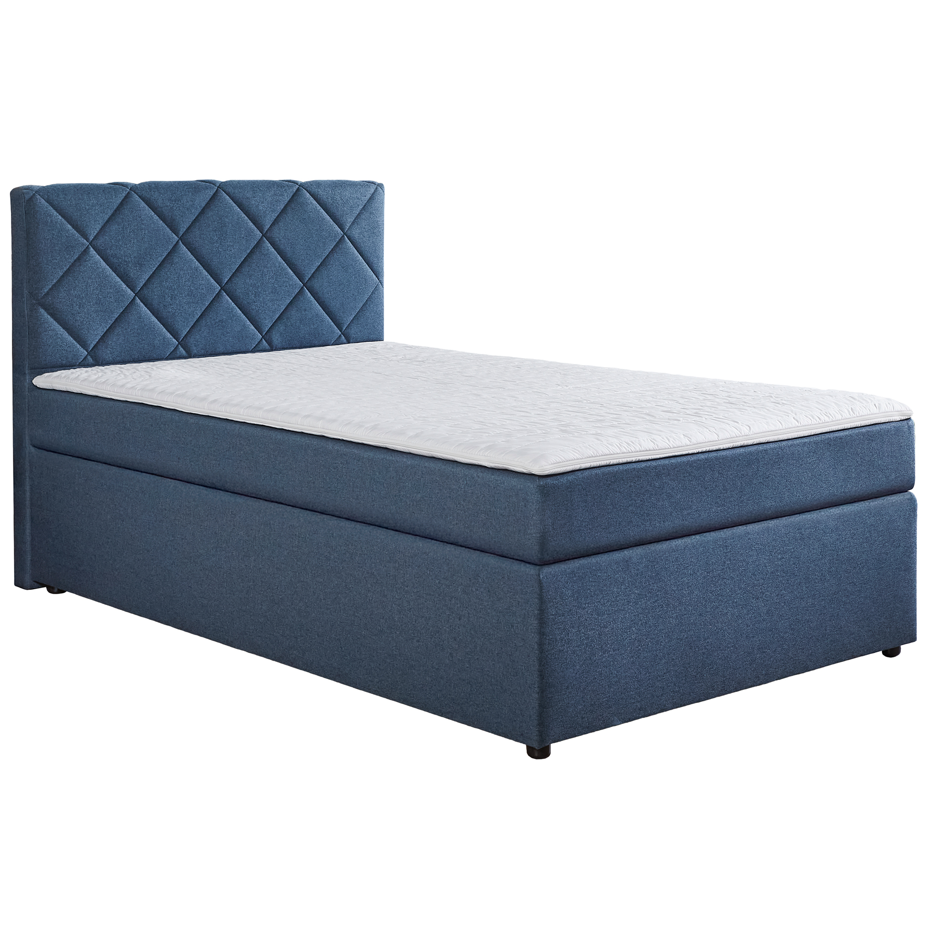 Boxspringbett - blau - Universalhärtegrad - 120x200 cm