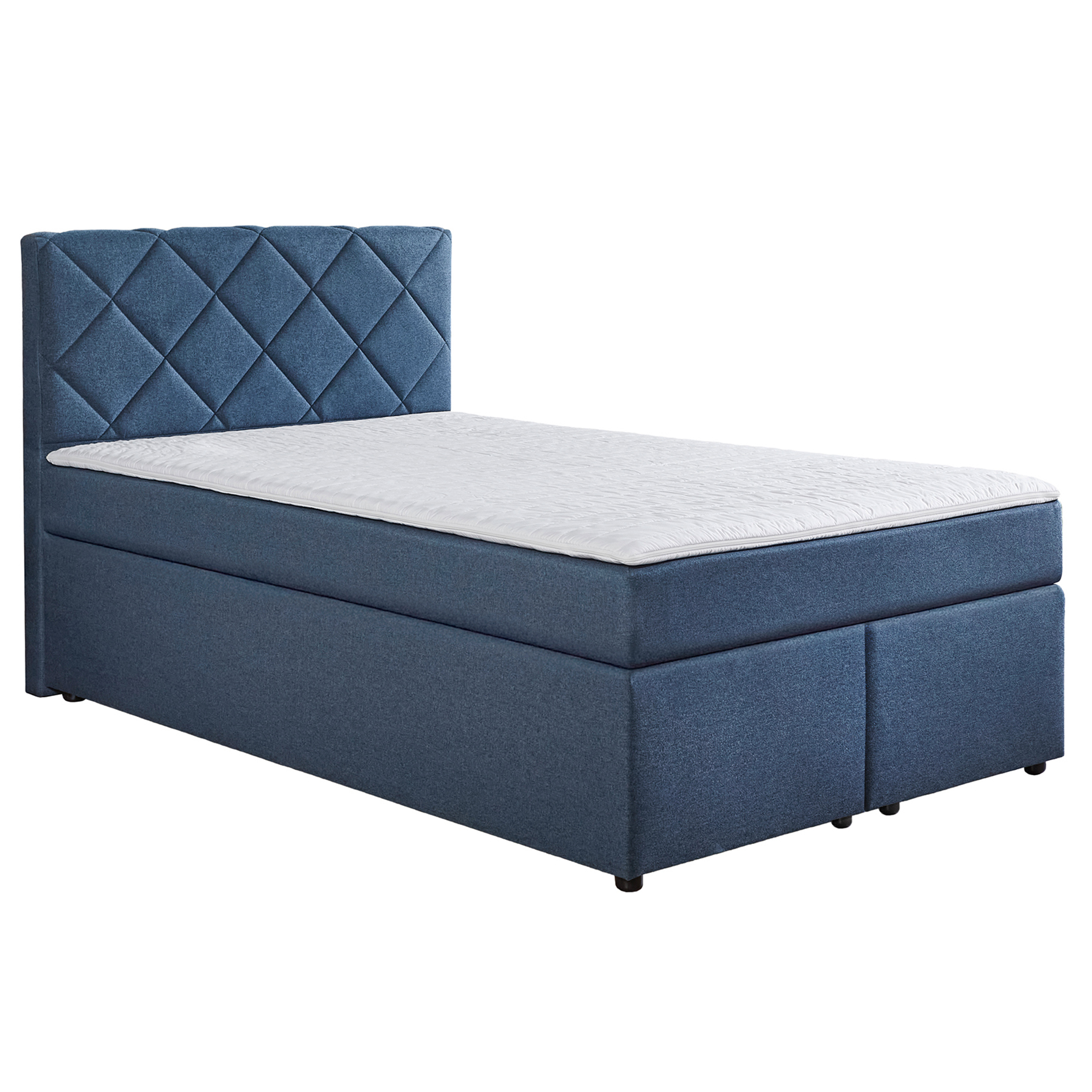 Boxspringbett - blau - Universalhärtegrad - 140x200 cm