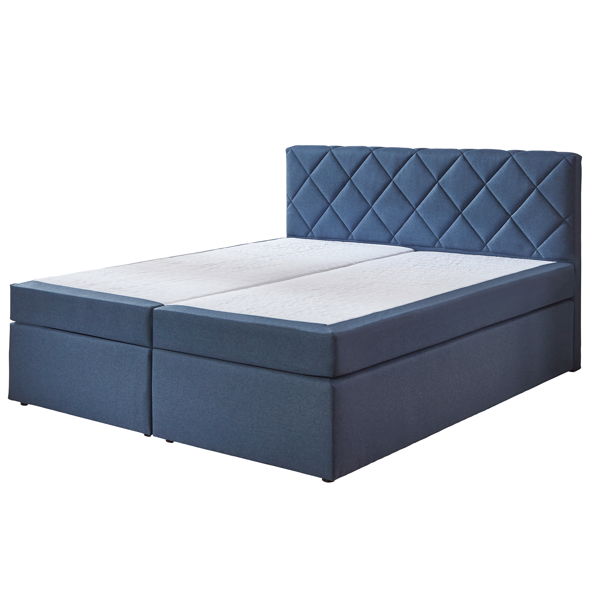 Boxspringbett - blau - Universalhärtegrad - 160x200 cm