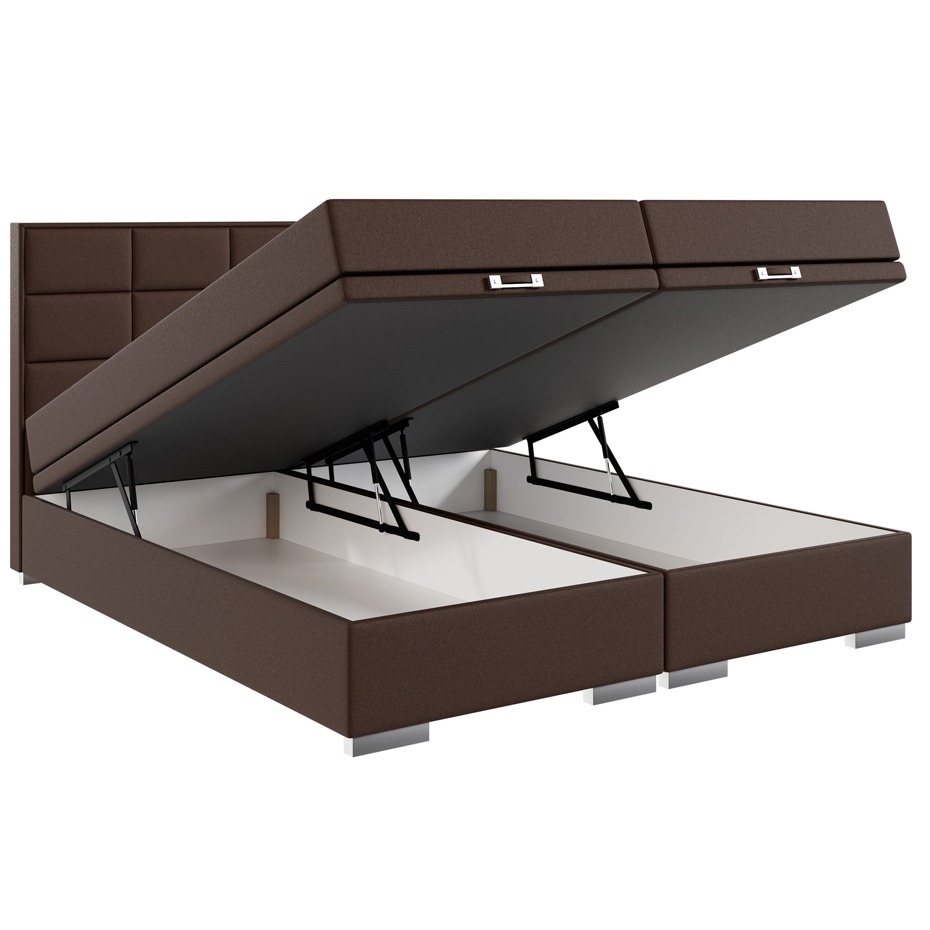Boxspringbett - braun - H3 - 180x200 cm