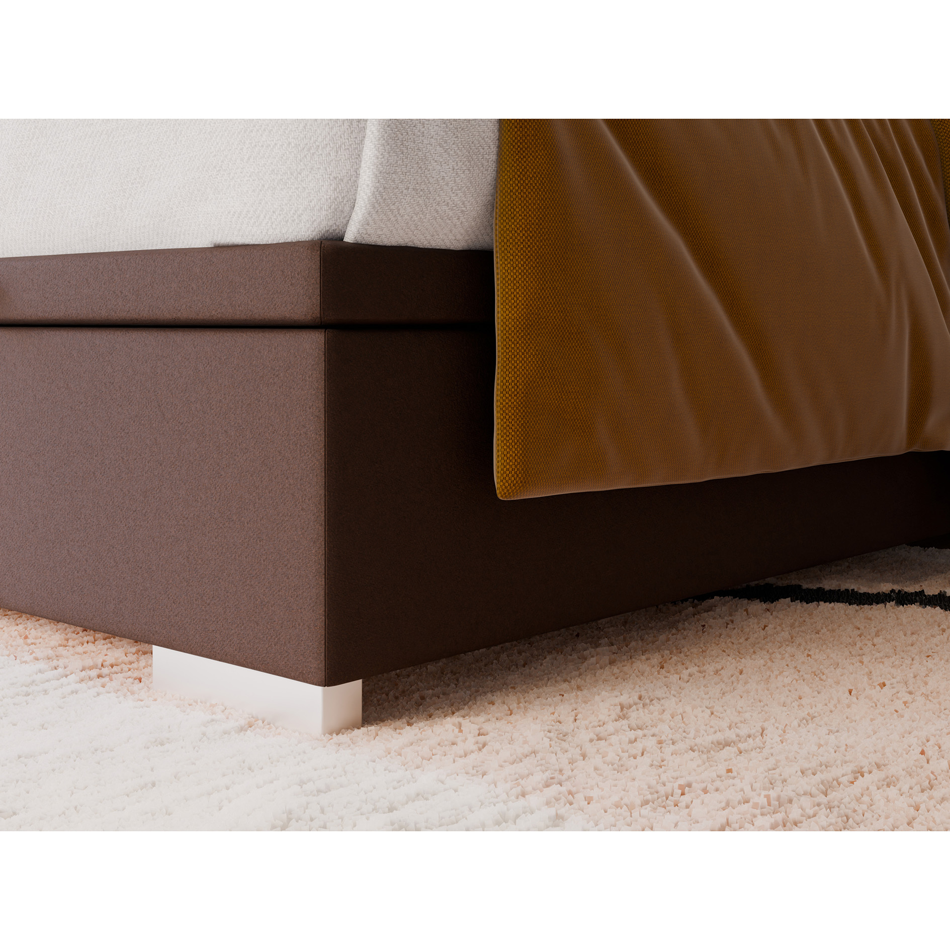 Boxspringbett - braun - H3 - 180x200 cm