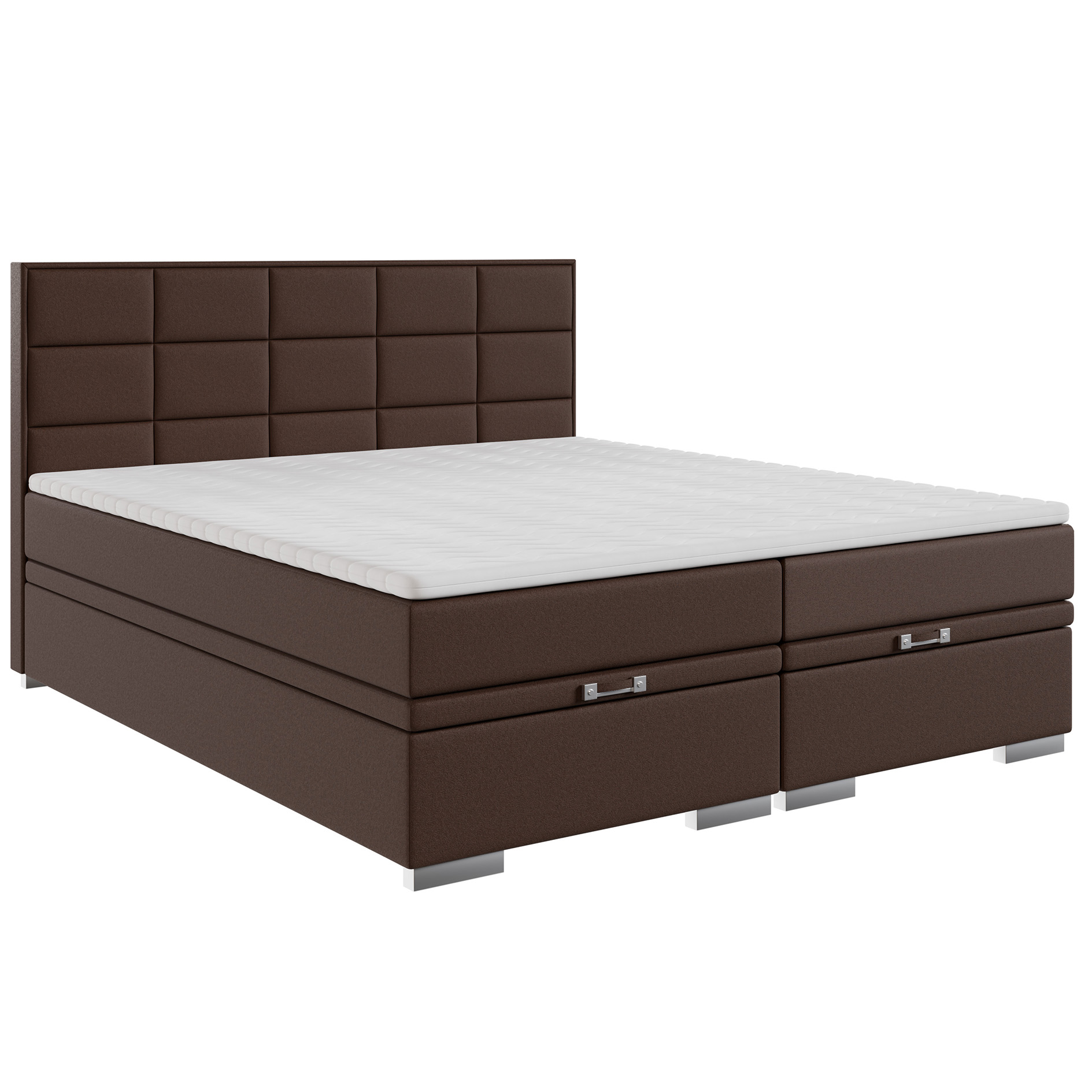 Boxspringbett - braun - H3 - 180x200 cm
