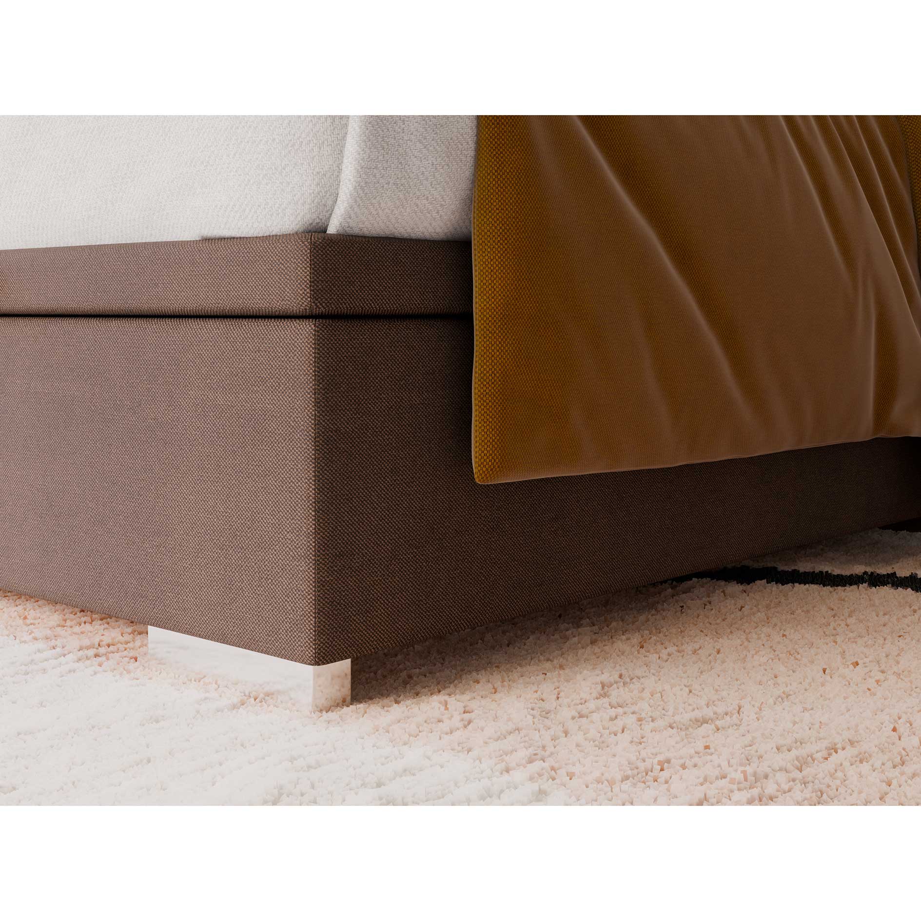 Boxspringbett - braun - H3 - mit Bettkasten - 160x200 cm