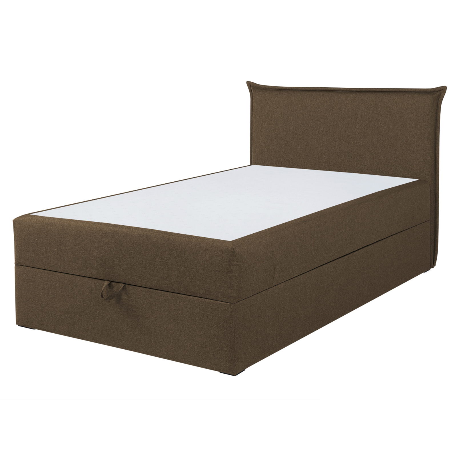 Boxspringbett - braun - mit Bettkasten - H3 - 120x200 cm