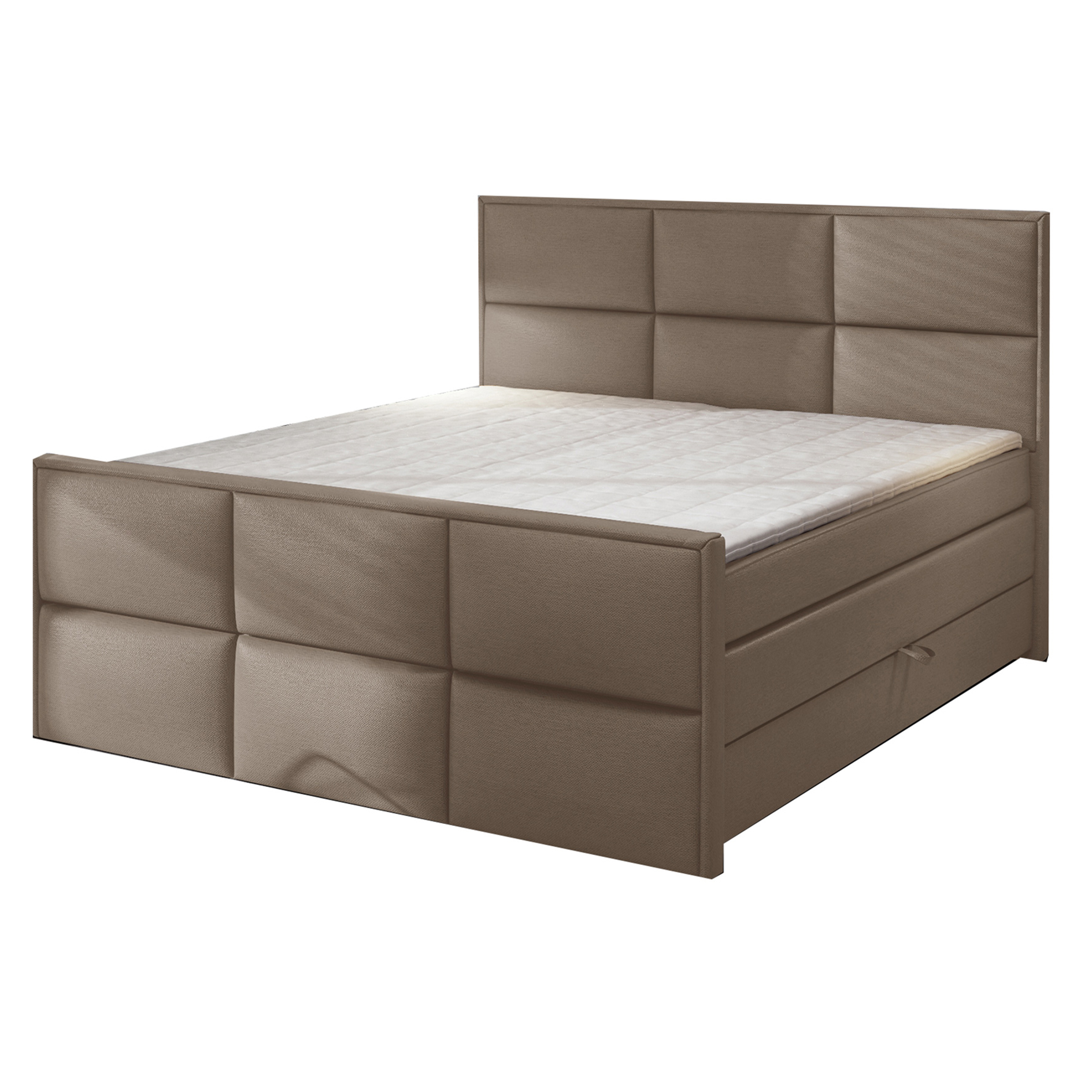 Boxspringbett - camel - Bettkasten - H3 - 180x200 cm