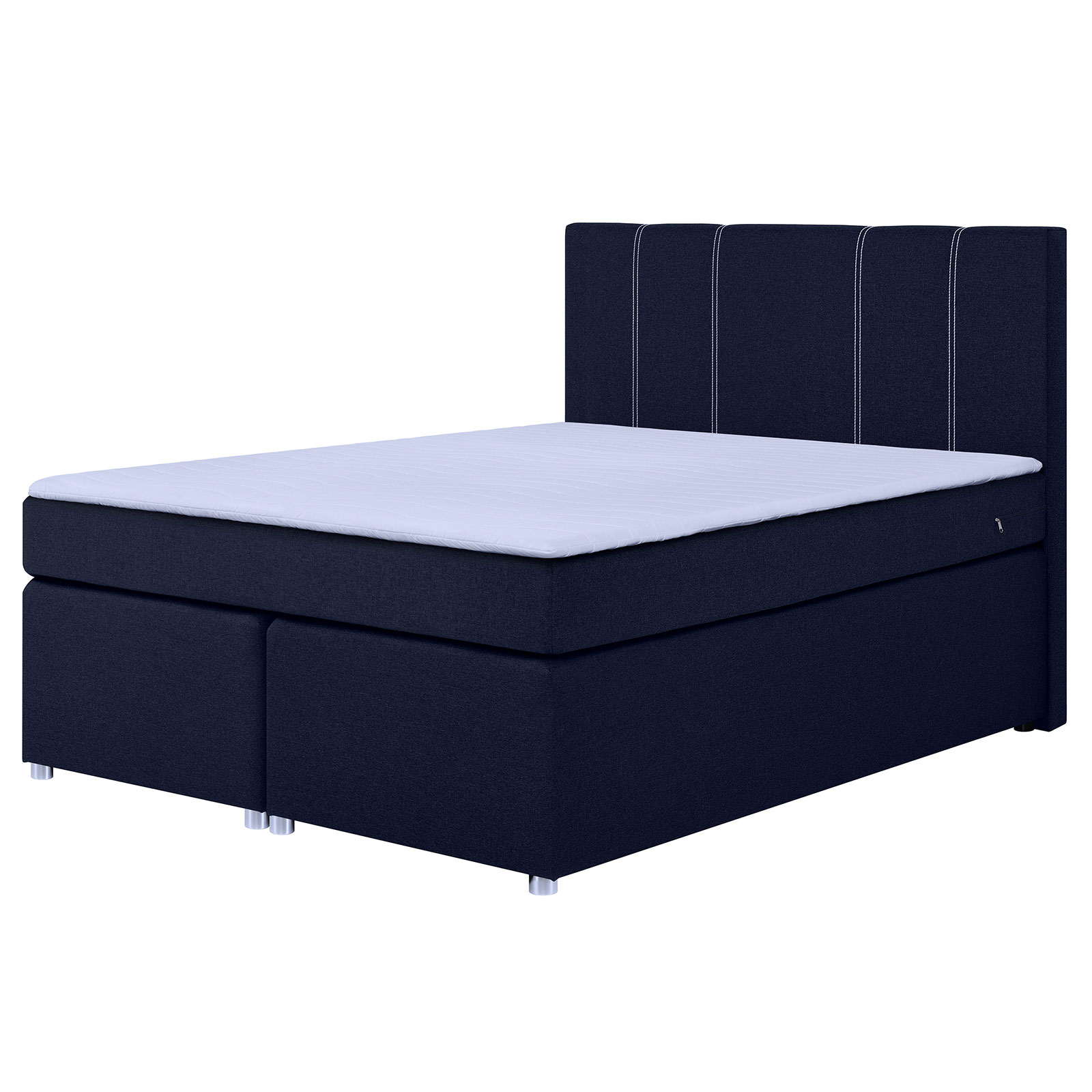 Boxspringbett - cobalt - H3 - Bonell-Federkern - 140x200 cm