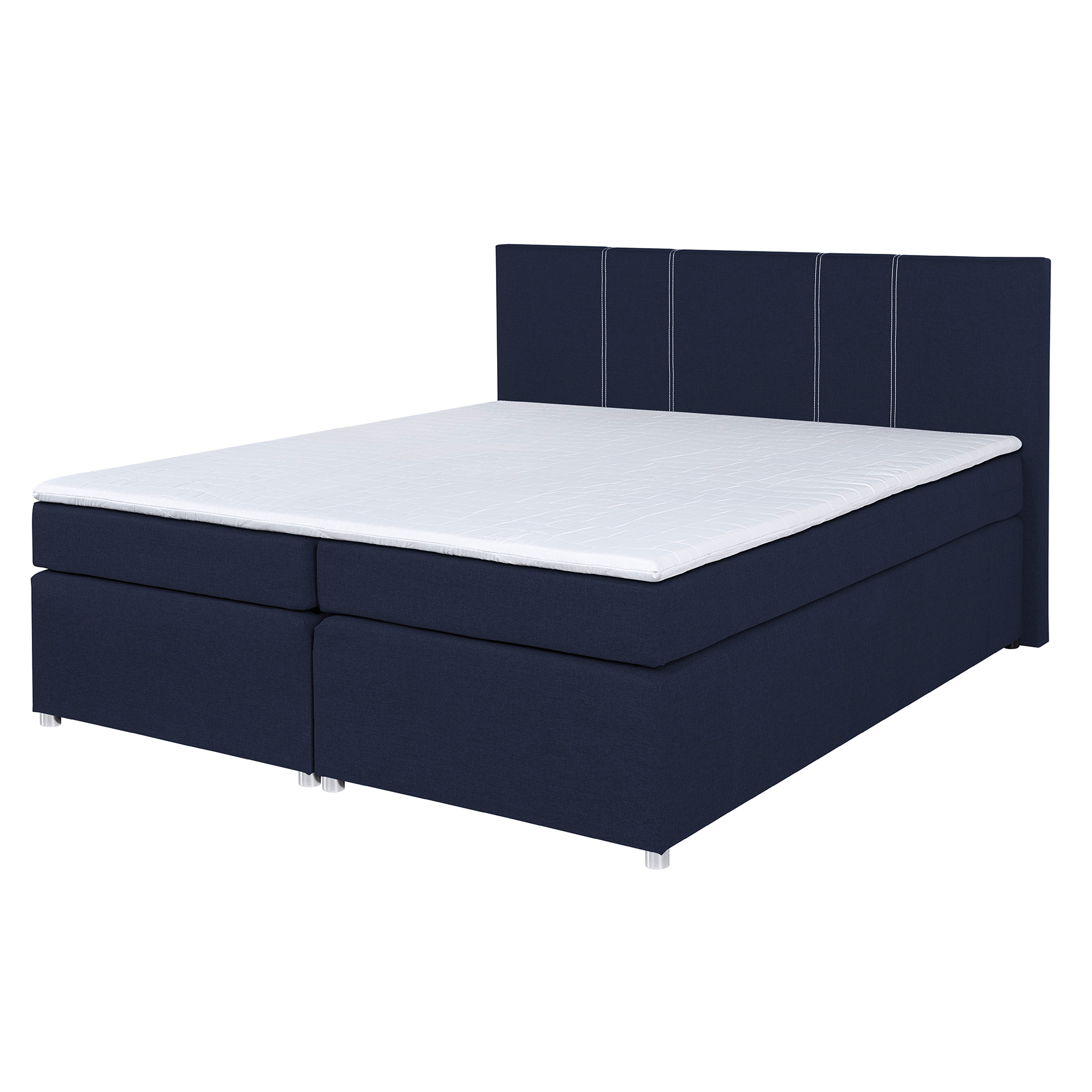 Boxspringbett - cobalt - H3 - Bonell-Federkern - 200x200 cm