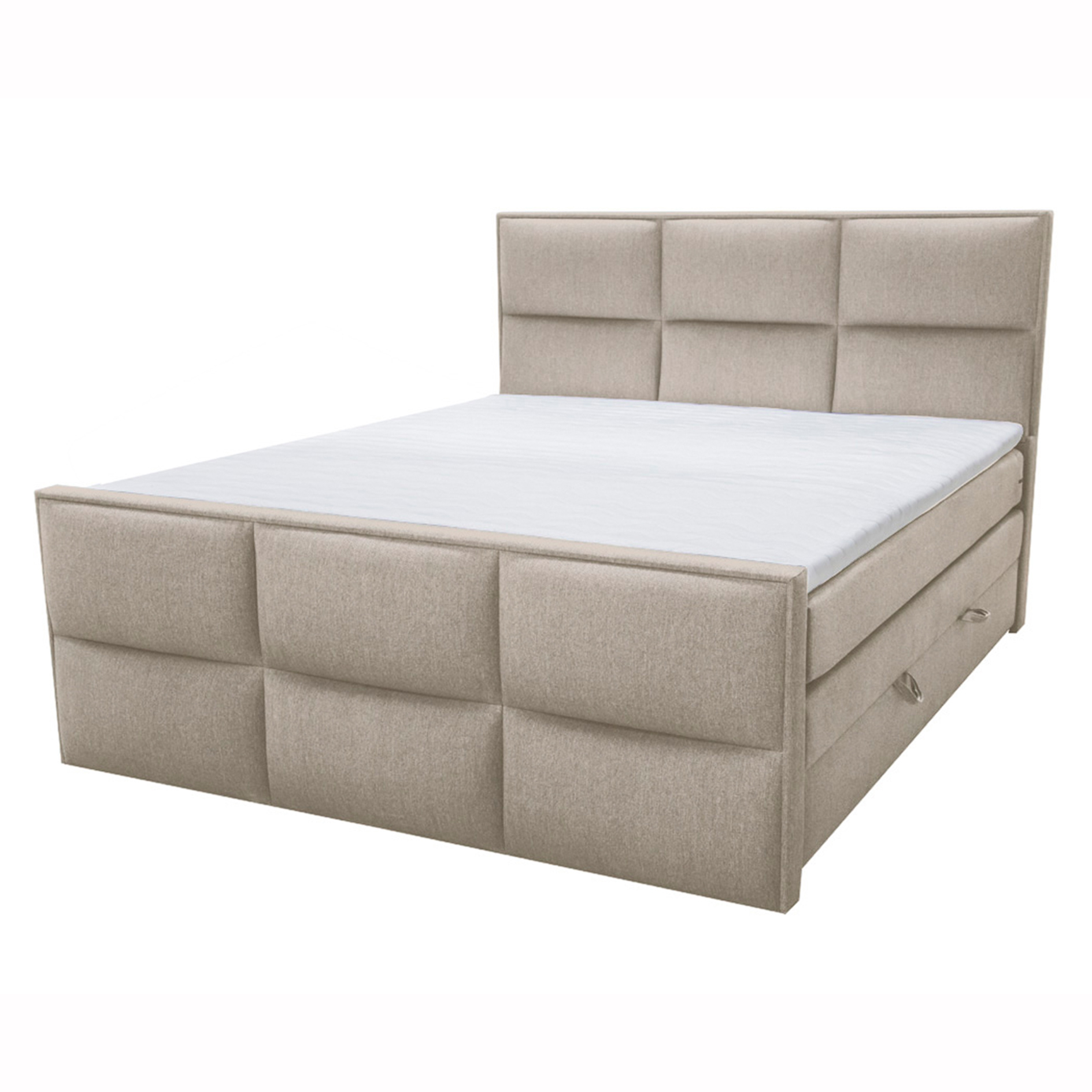 Boxspringbett - creme - Bettkasten - H3 - 180x200 cm