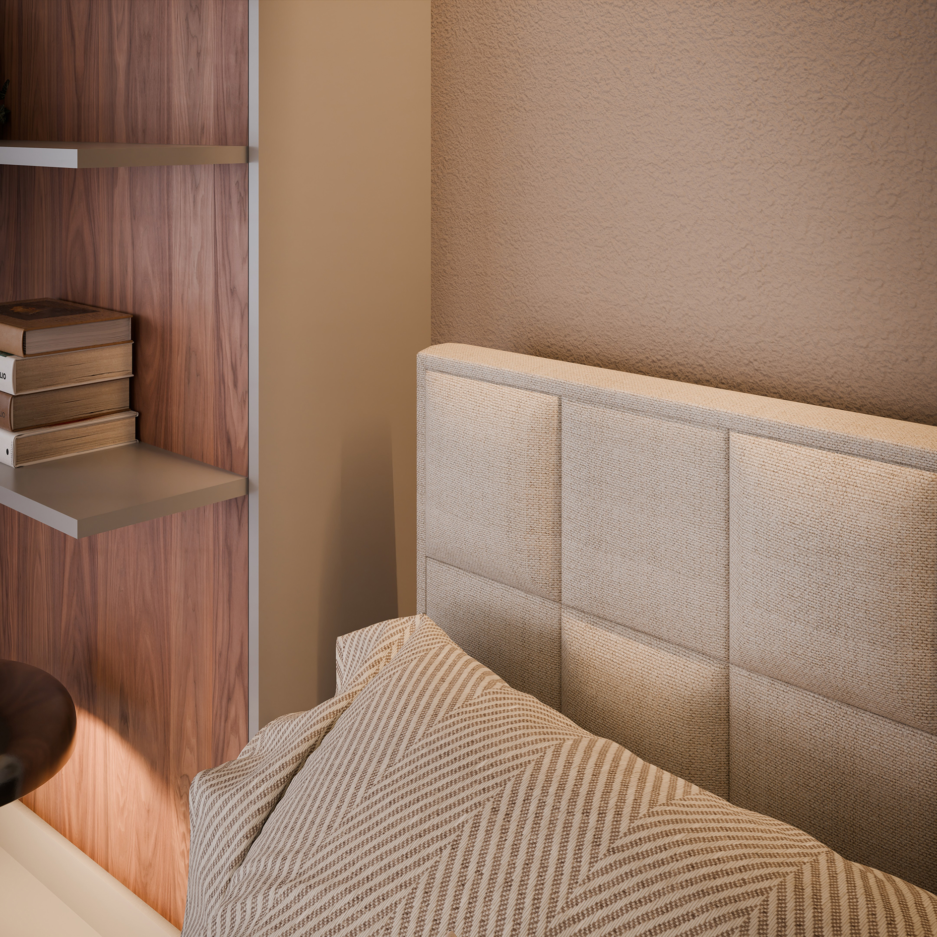Boxspringbett - creme - H3 - 180x200 cm