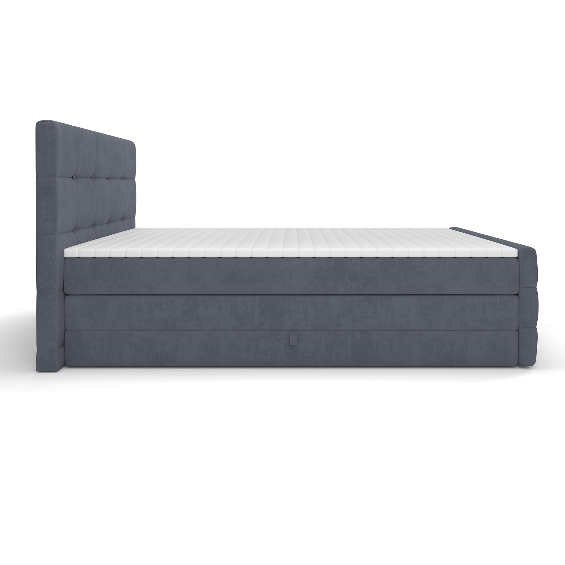 Boxspringbett - denim - mit Bettkasten - H2 - 160x200 cm
