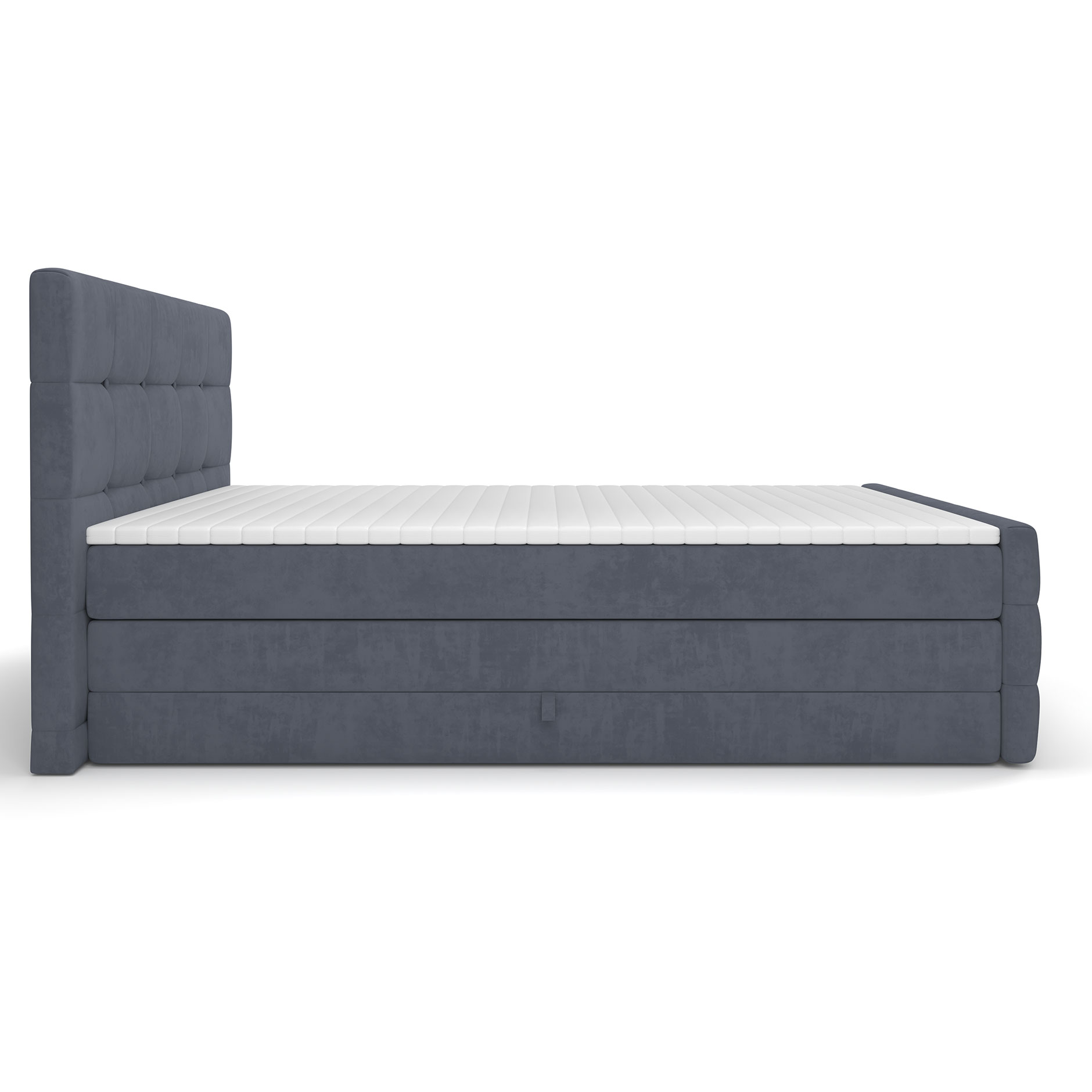 Boxspringbett - denim - mit Bettkasten - H2 - 180x200 cm
