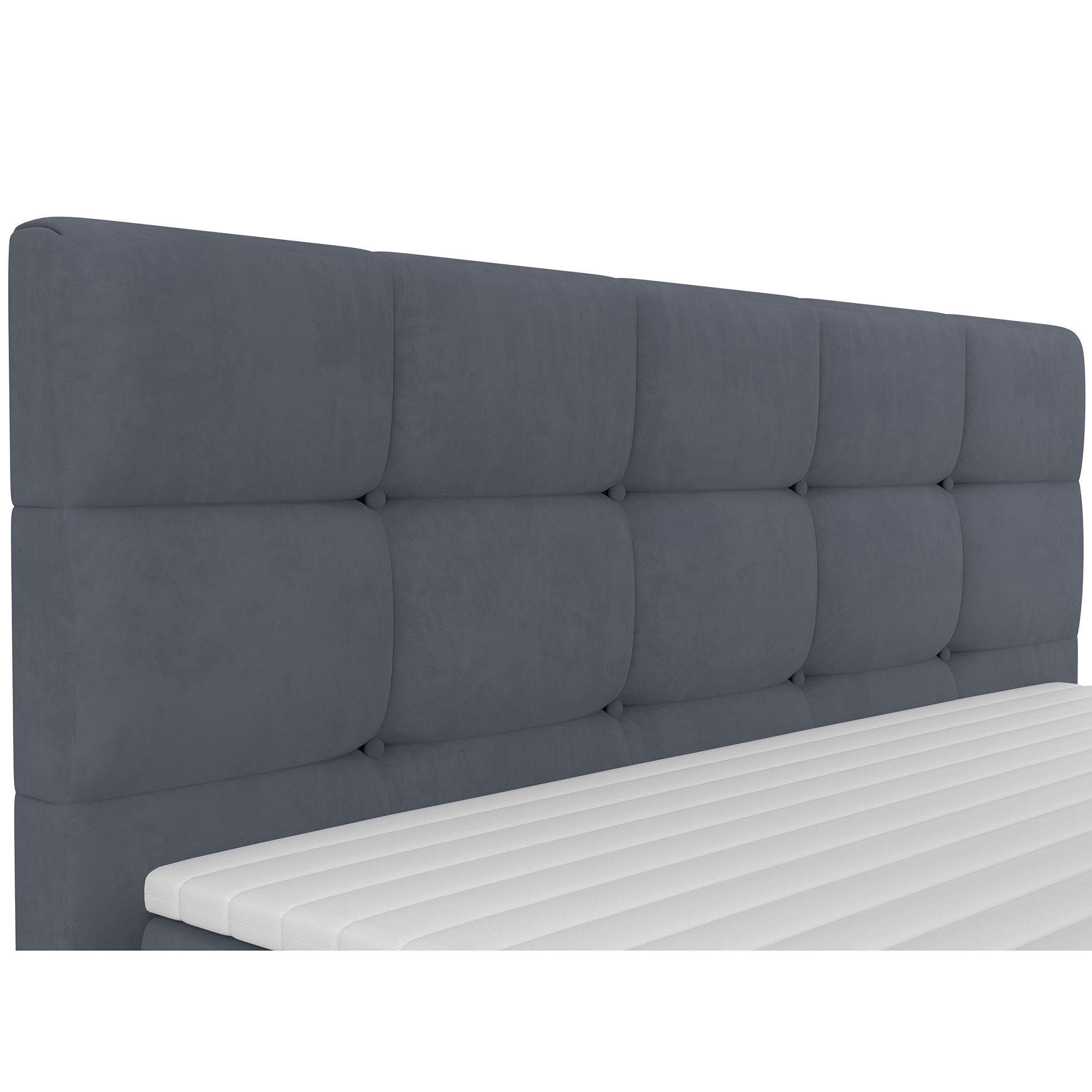 Boxspringbett - denim - mit Bettkasten - H2 - 180x200 cm